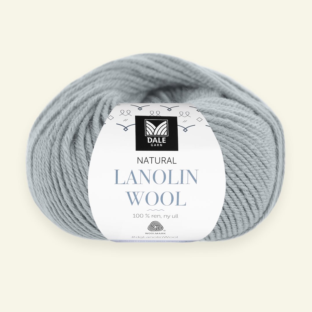 Billede af Dale Garn, 100% uldgarn "Lanolin Wool", støvet blå (1461)