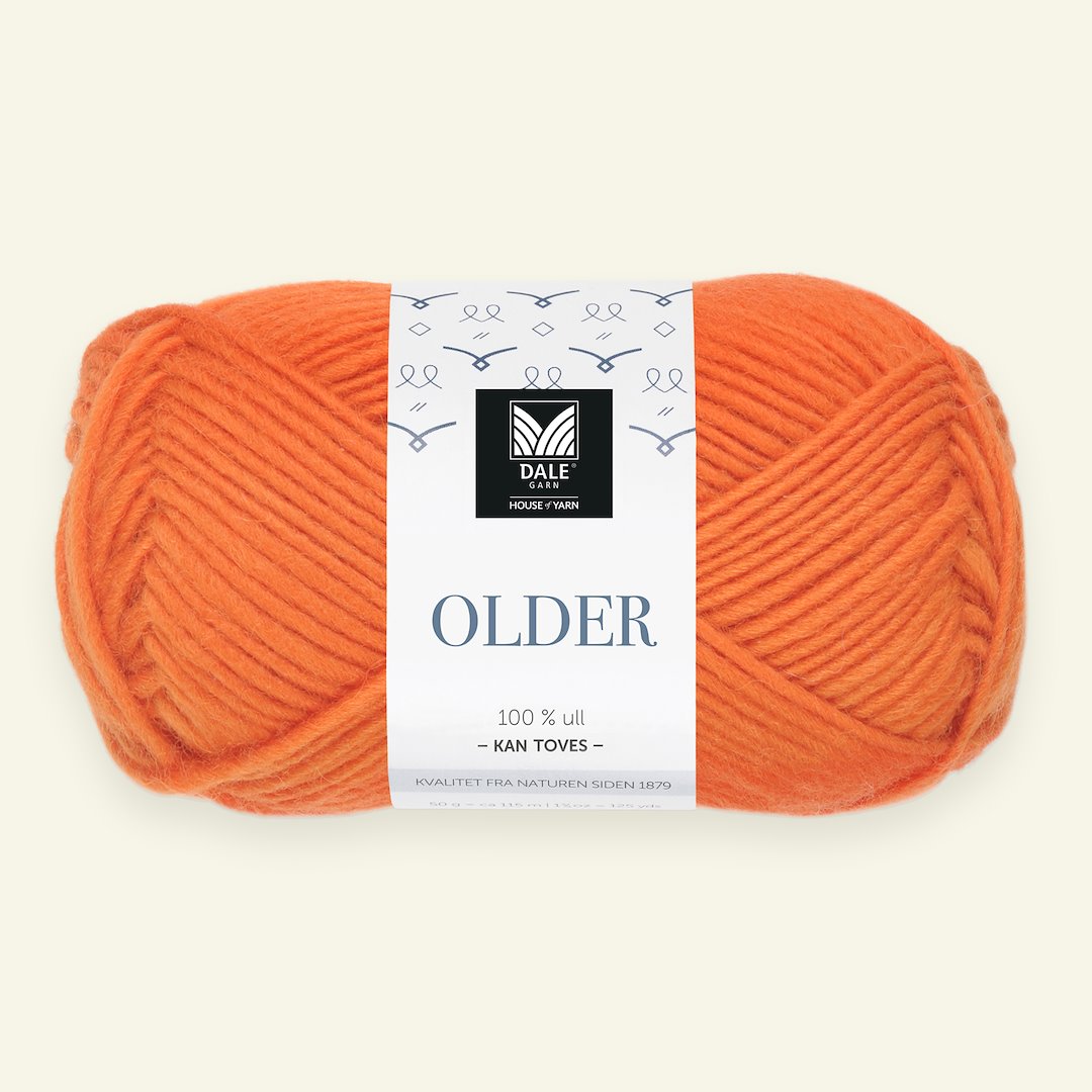 Se Dale Garn, 100% uldgarn "Older", orange (416) hos Selfmade