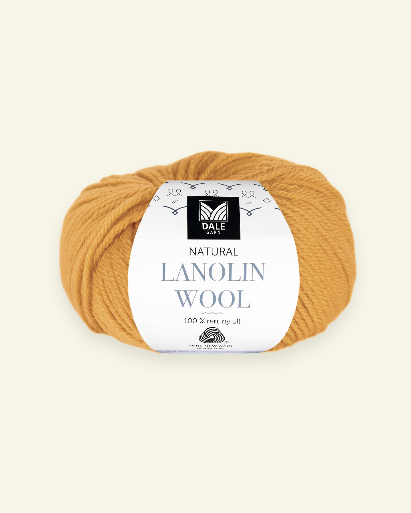 Dale Garn, 100% wool yarn "Lanolin Wool", dark sunyellow 90000294_pack
