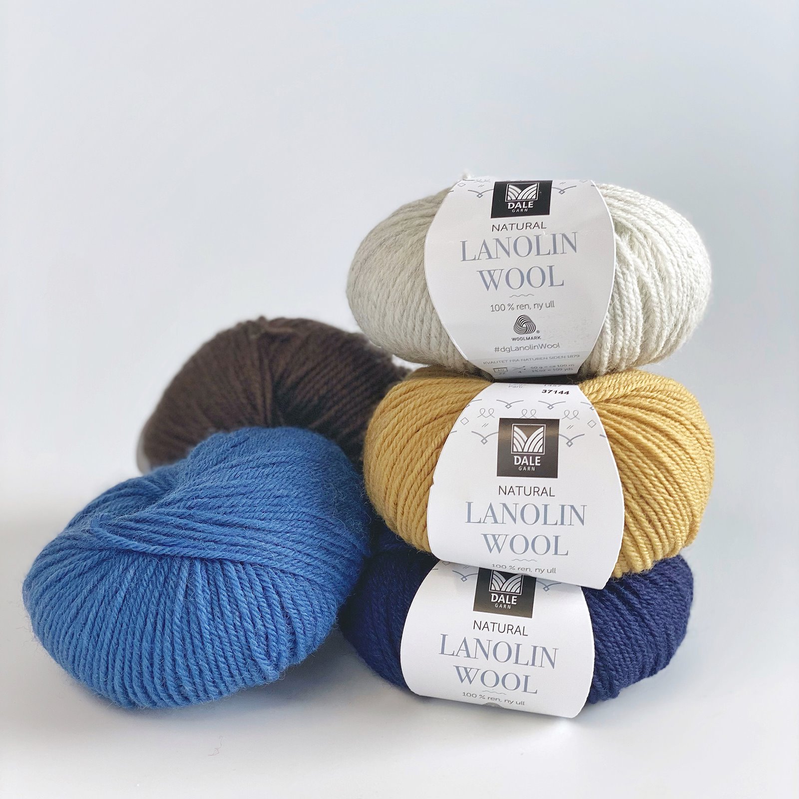 Dale Garn, 100% wool yarn "Lanolin Wool", light grey mel. (1421) 90000283_90000303_90000292_90000290_sskit