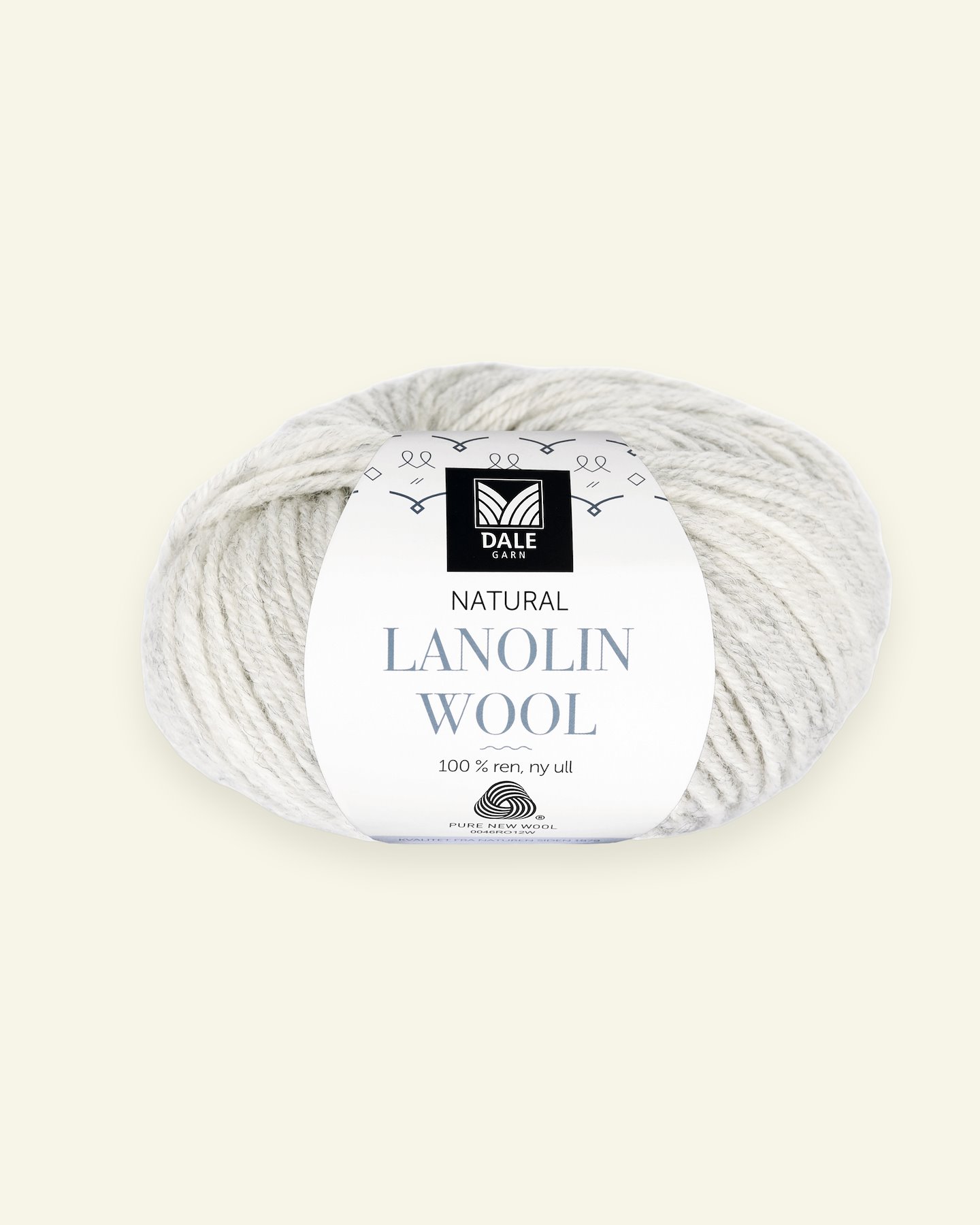 Dale Garn, 100% wool yarn "Lanolin Wool", light grey mel. (1421) 90000283_pack