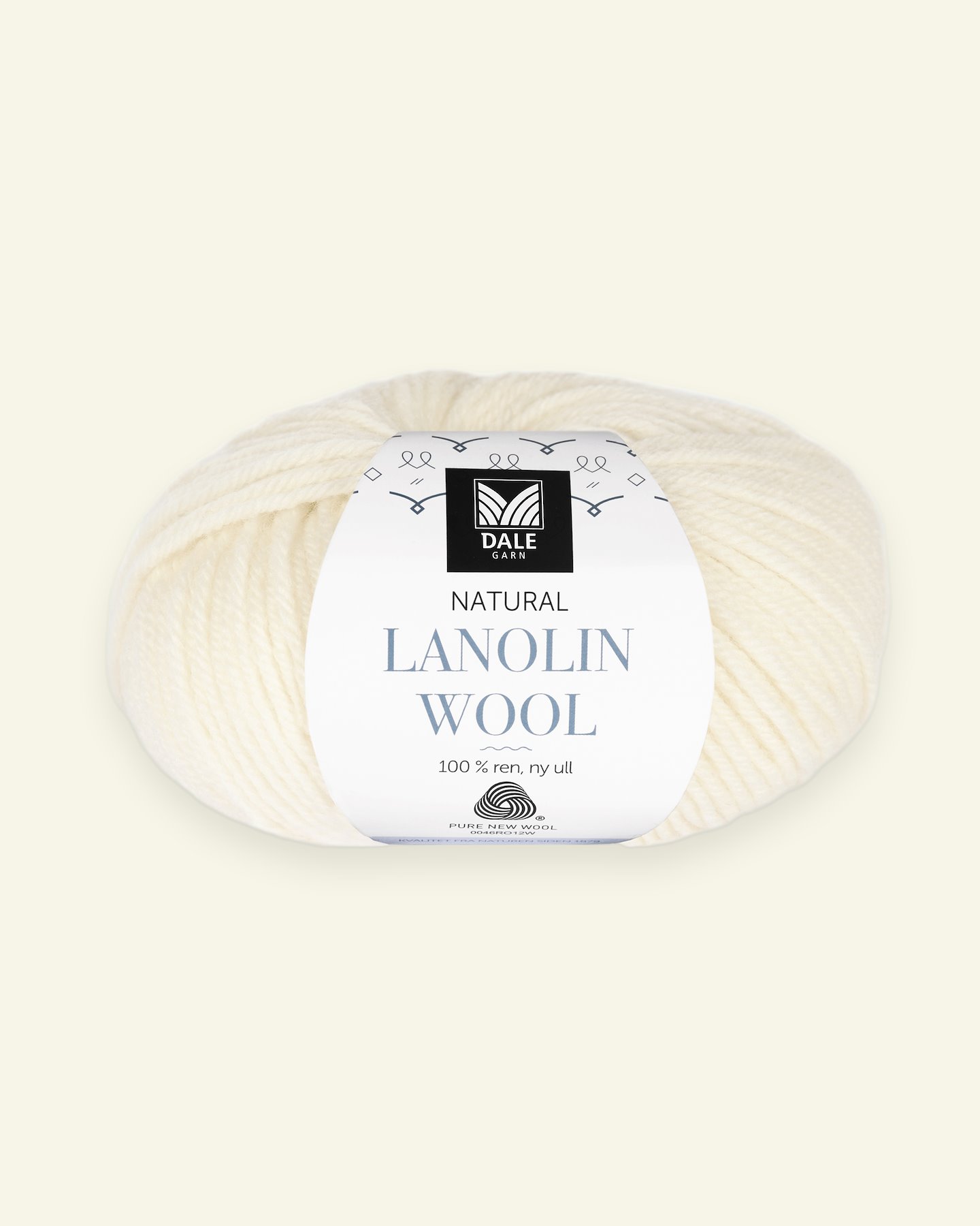 Dale Garn, 100% wool yarn "Lanolin Wool", unbleach white 90000289_pack