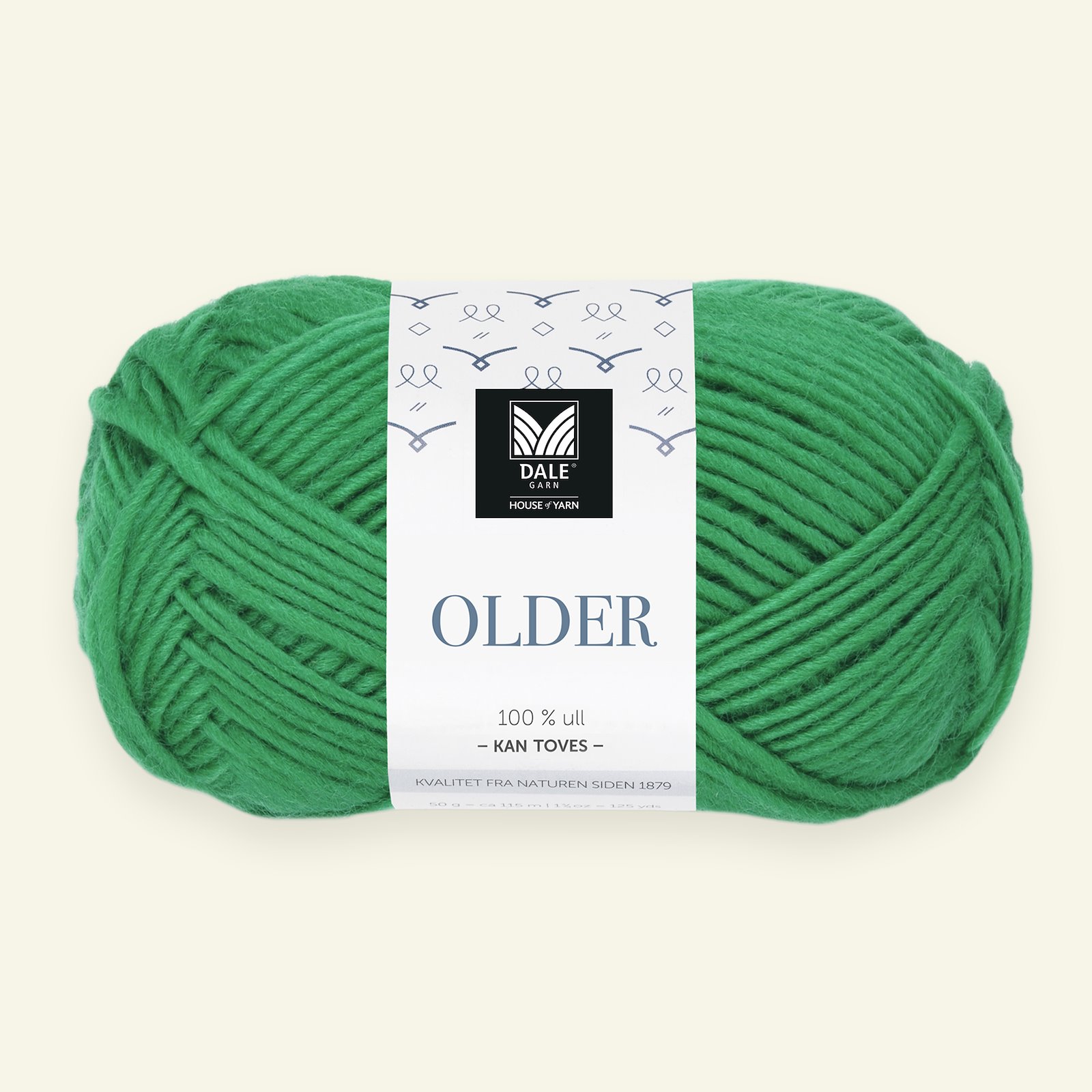 Dale Garn, 100% wool yarn Older, green (411)