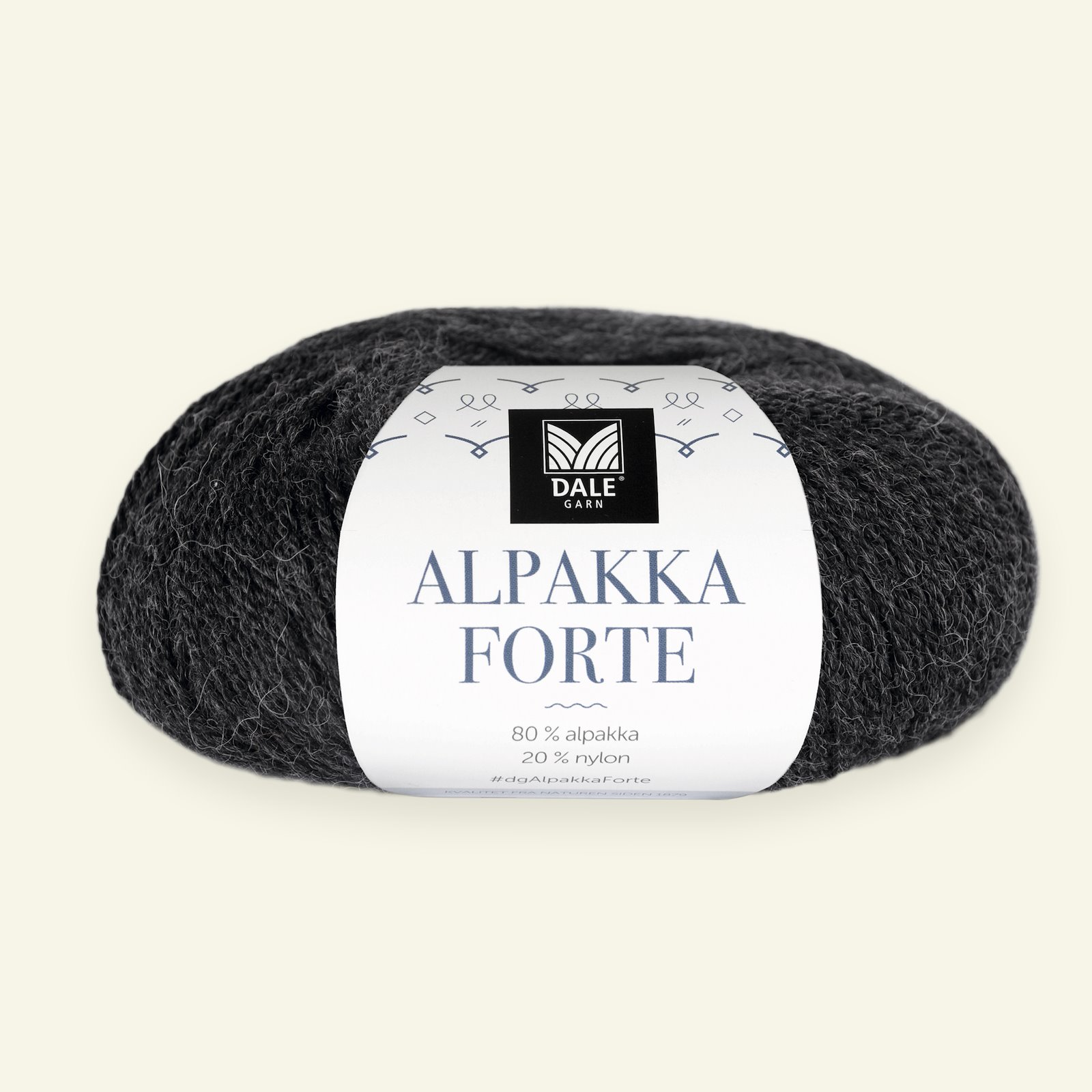 Dale Garn, alpaca yarn "Alpakka Forte", charcoal mel. (710) 90000444_pack