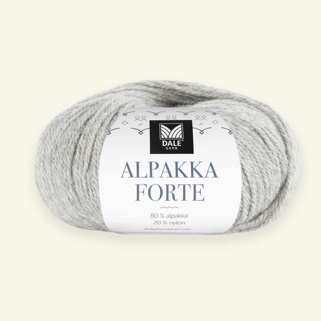 Billede af Dale Garn, alpacagarn "Alpakka Forte", lys grå mel. (716)