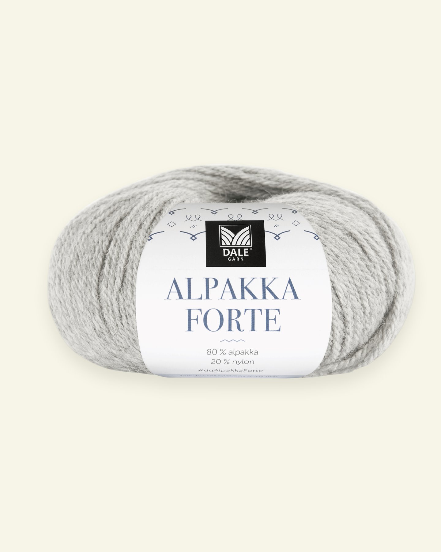 Dale Garn, Alpacagarn "Alpakka Forte", lys grå mel. 90000449_pack