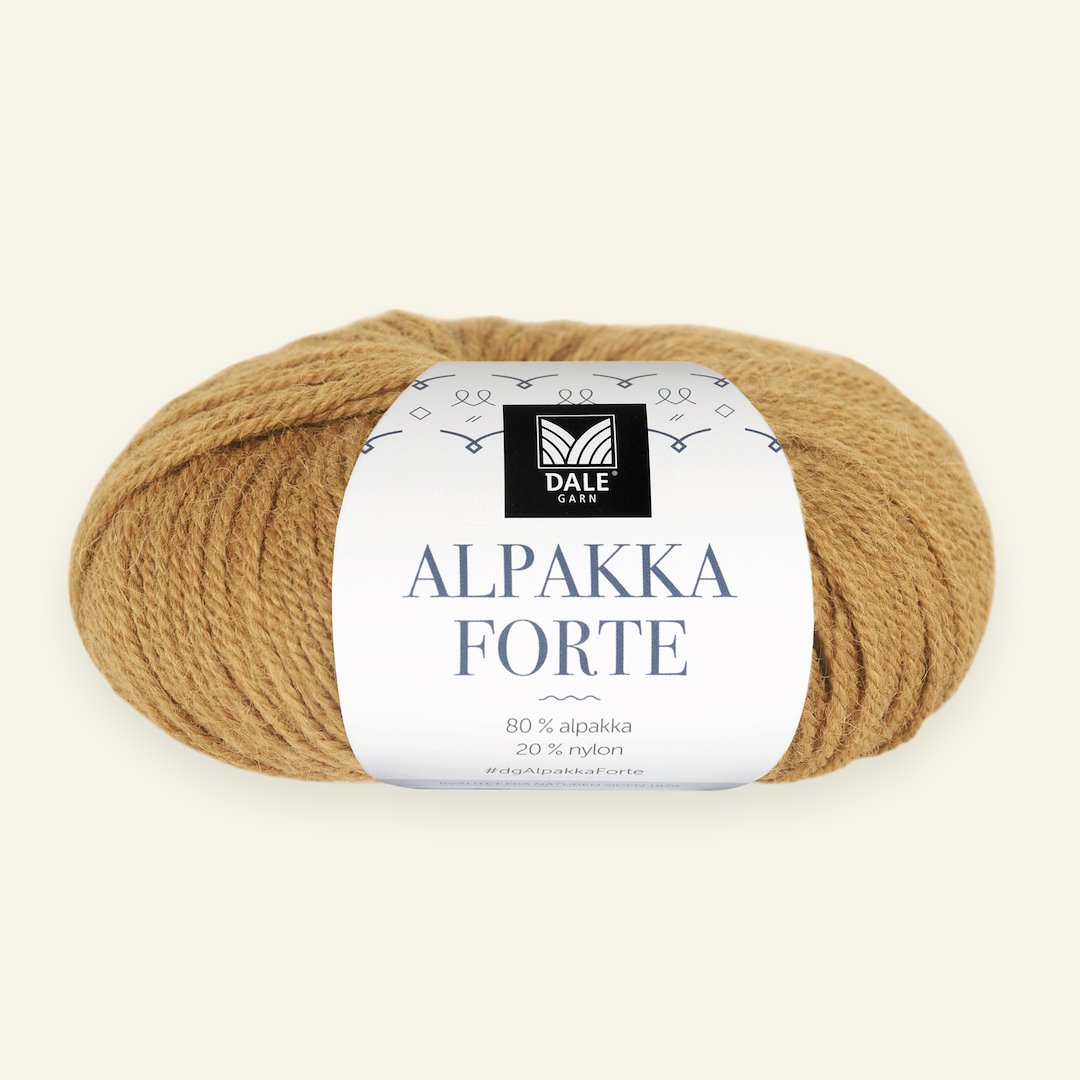 Se Dale Garn, alpacagarn "Alpakka Forte", majs gul mel. (718) hos Selfmade