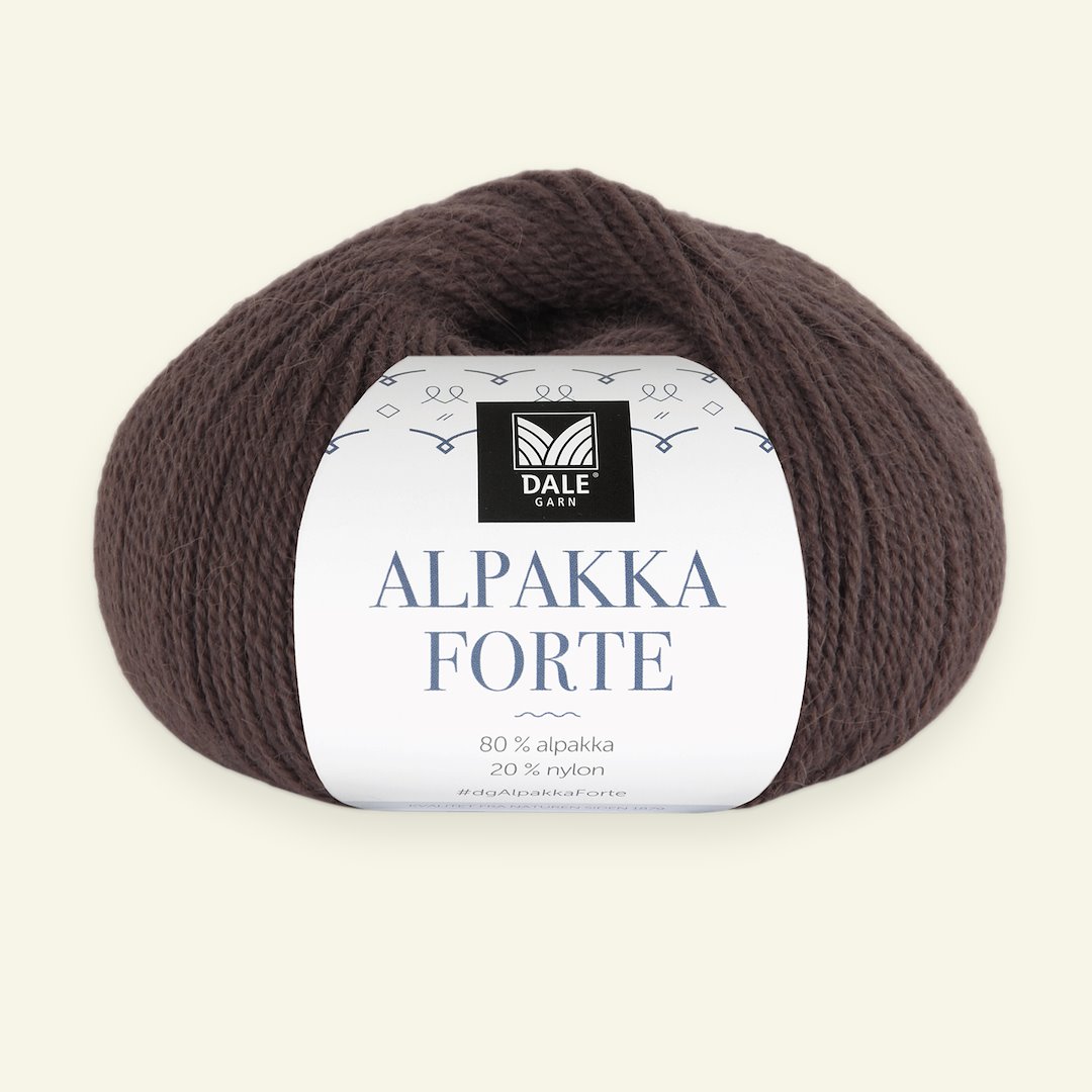 Se Dale Garn, alpacagarn "Alpakka Forte", mørk brun (734) hos Selfmade