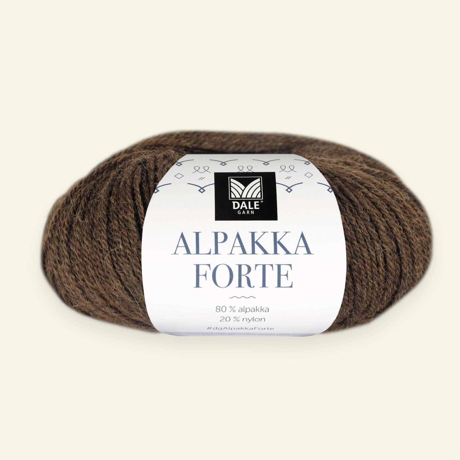 Dale Garn, alpacagarn "Alpakka Forte", varm brun mel. (709) 90000443_pack