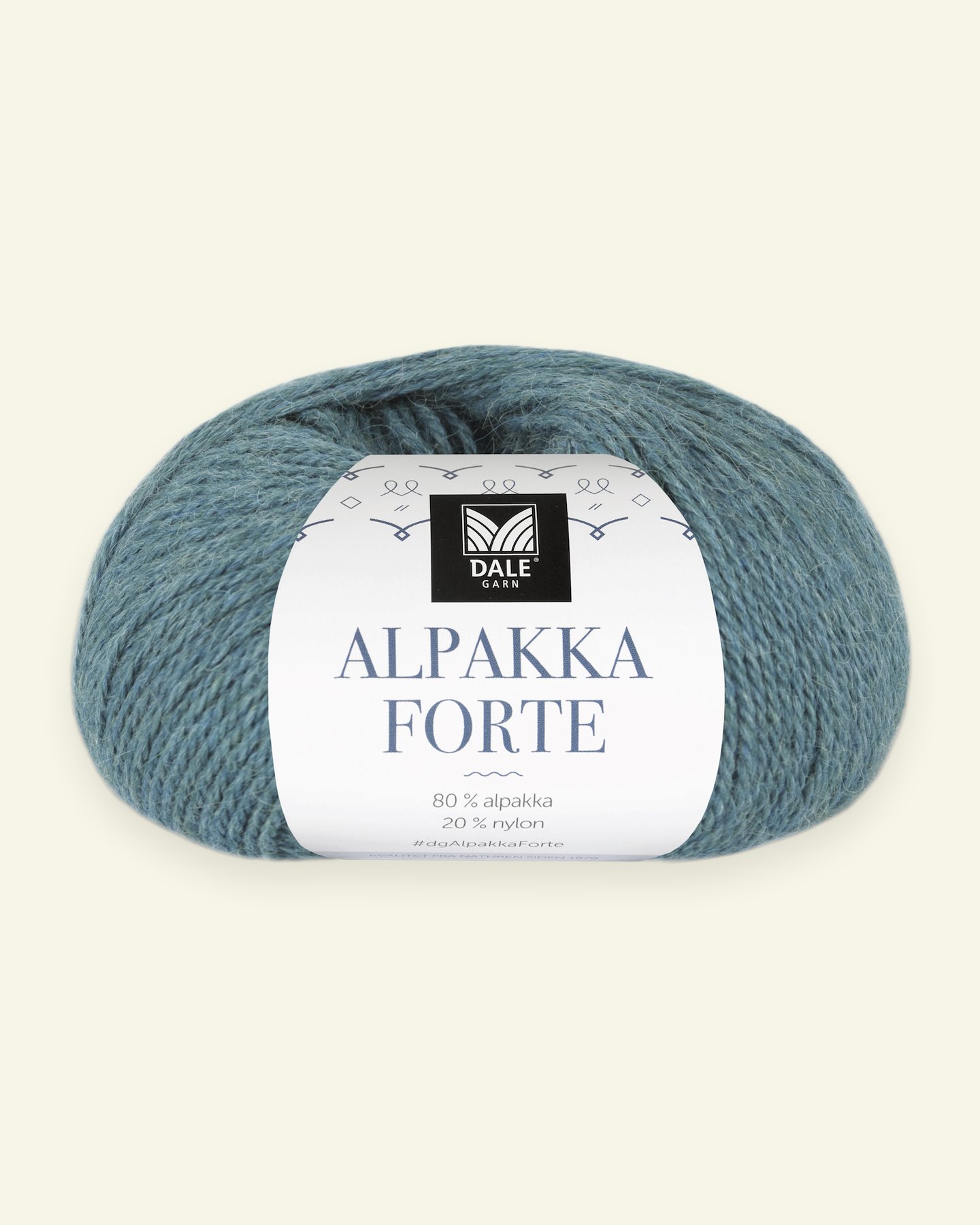Dale Garn, alpackagarn "Alpakka Forte", mörk aqua mel. (730) 90000456_pack