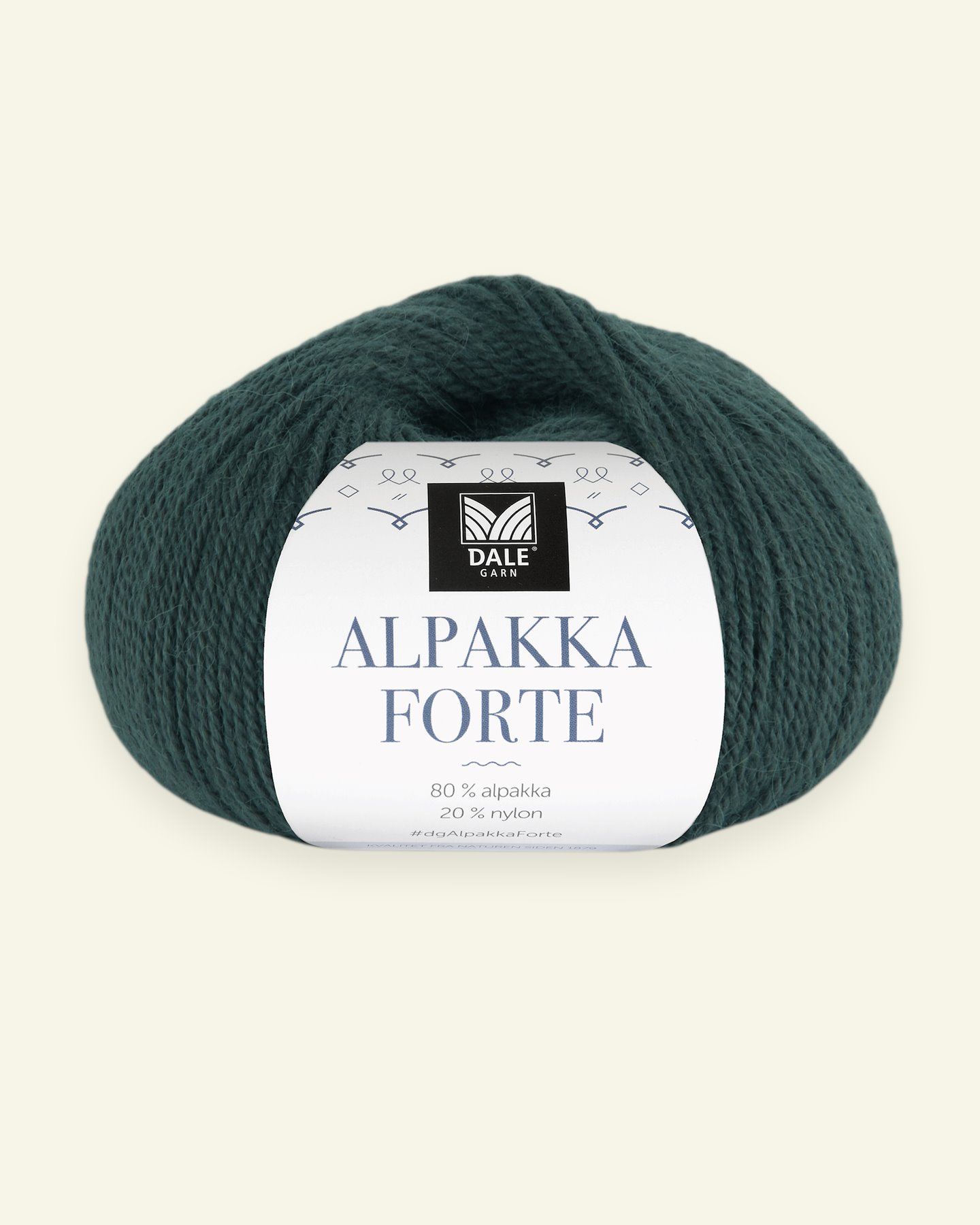 Dale Garn, alpackagarn "Alpakka Forte", skogsgrön (737) 90000460_pack