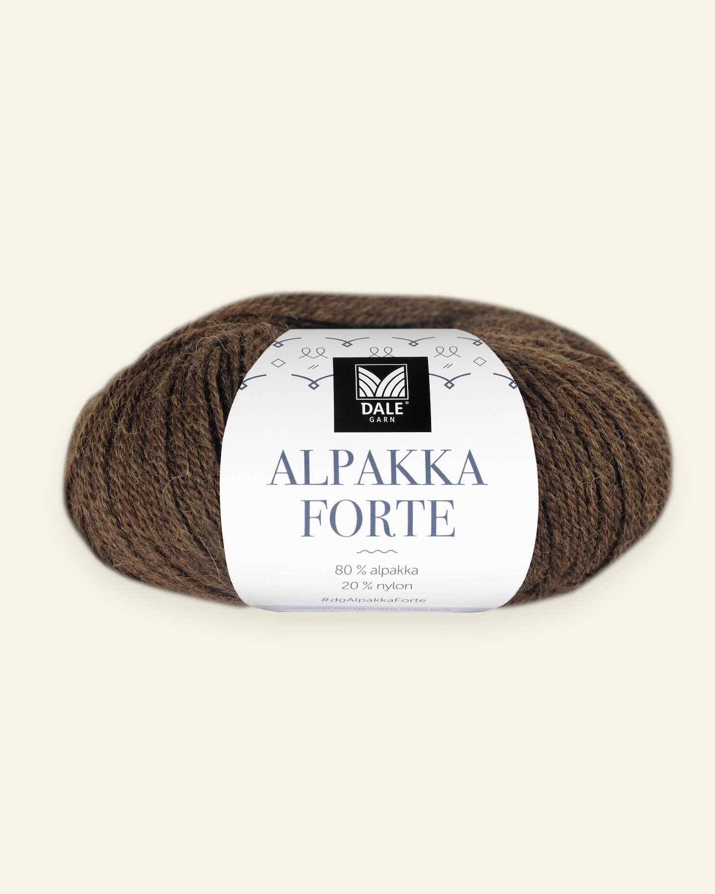 Dale Garn, alpackagarn "Alpakka Forte", varm brun mel. (709) 90000443_pack