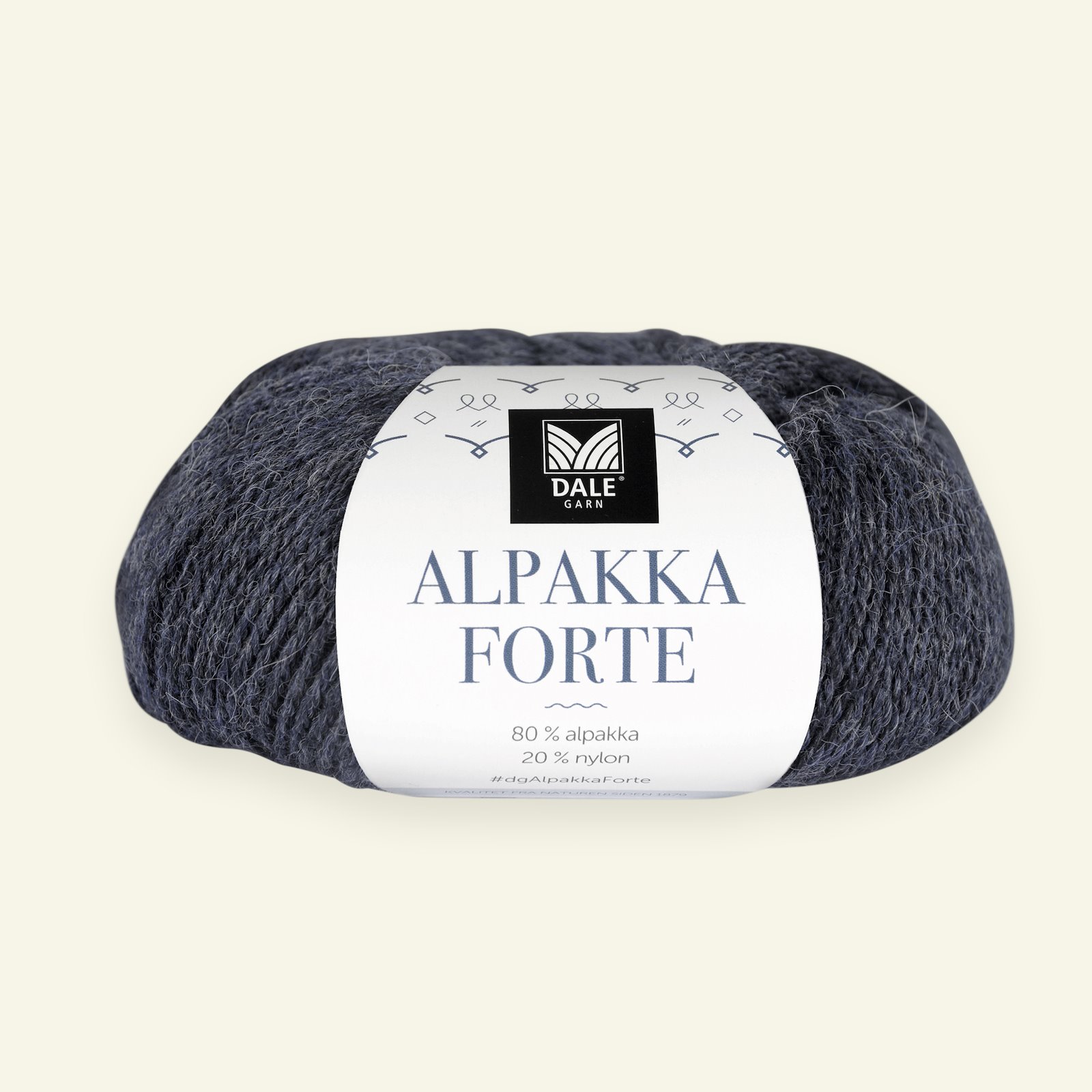 Dale Garn, alpakkagarn "Alpakka Forte", Indigo melert (708) 90000442_pack