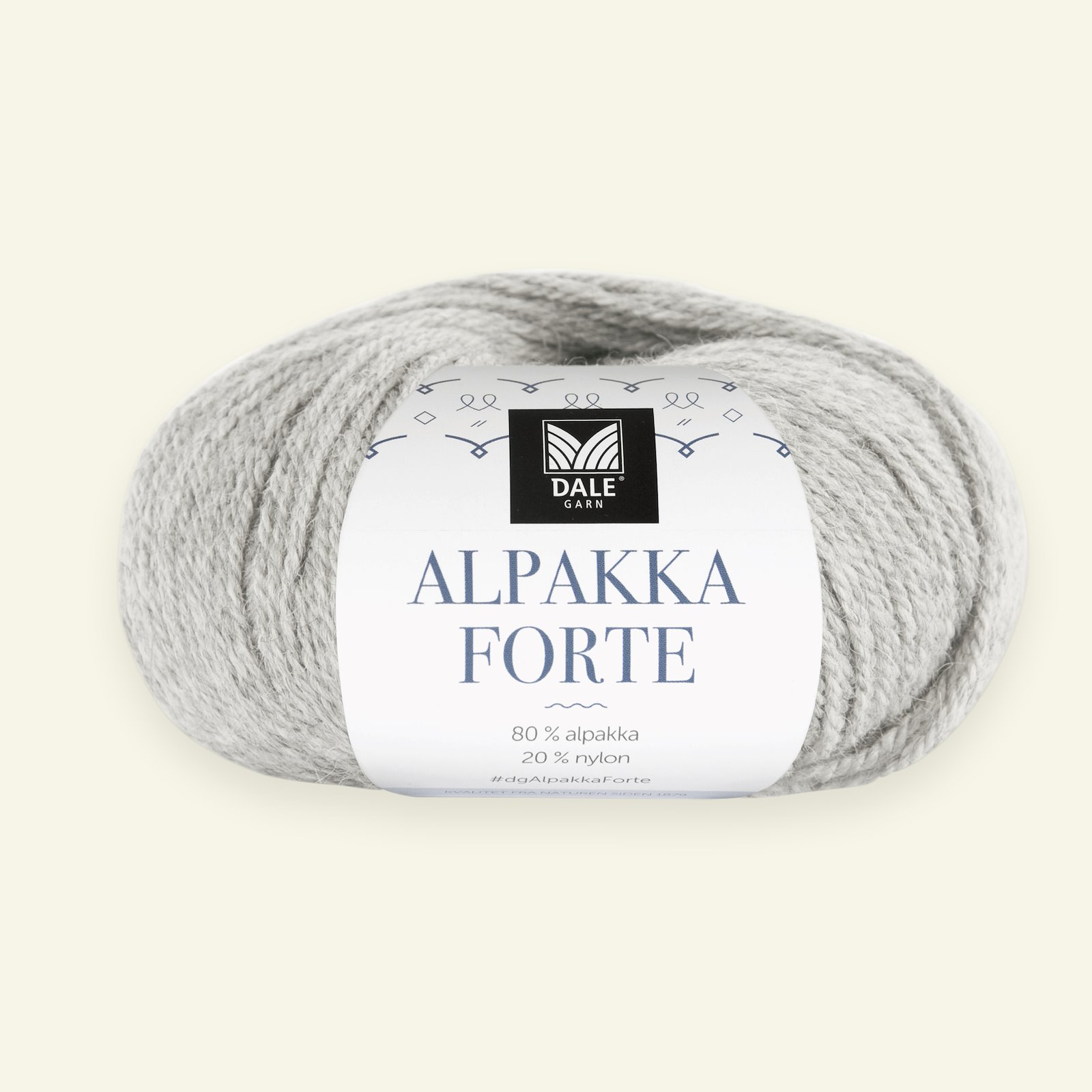 Dale Garn, alpakkagarn "Alpakka Forte", Lys grå melert (716) 90000449_pack