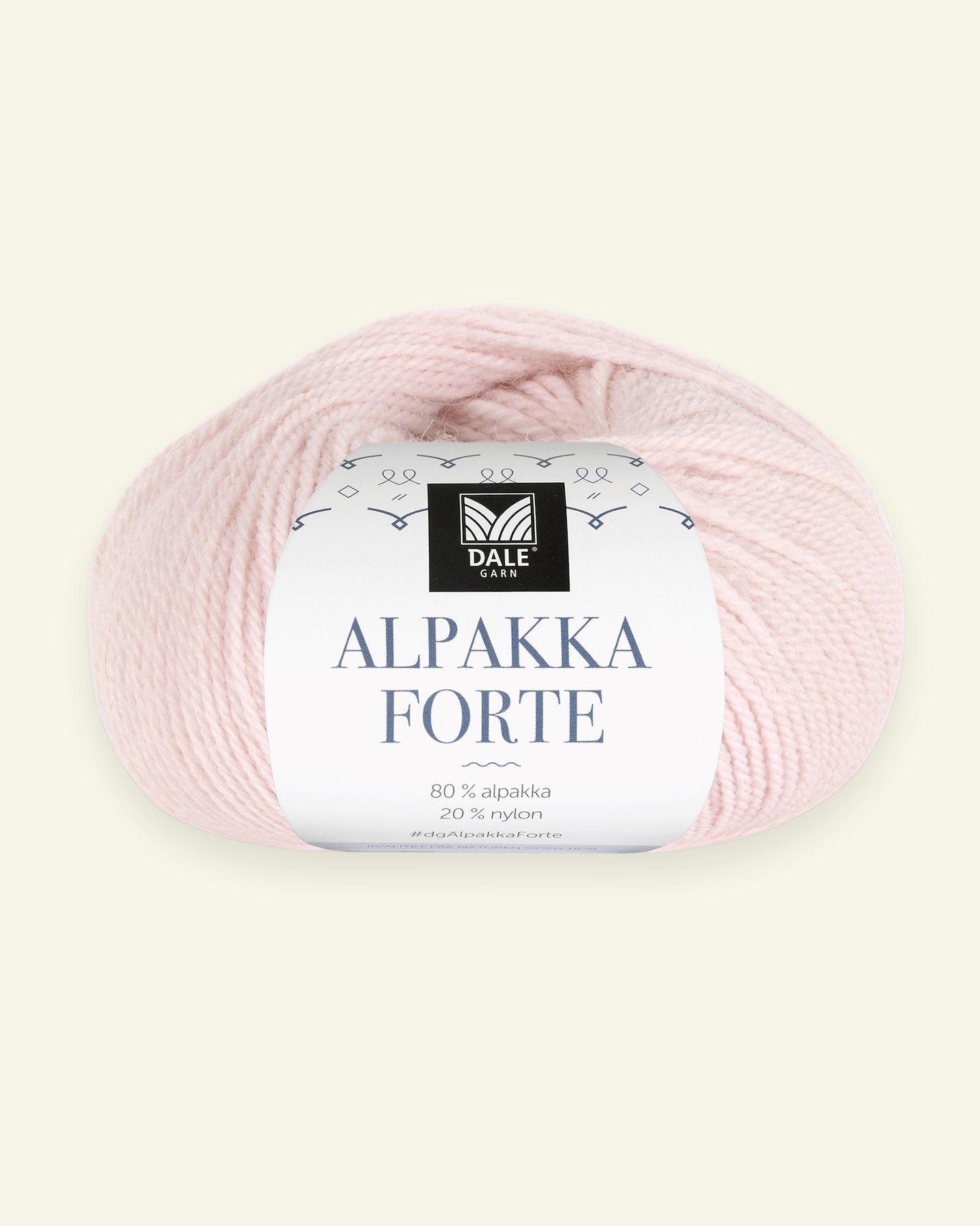 Dale Garn, alpakkagarn "Alpakka Forte", Lys rosa (743) 90000466_pack