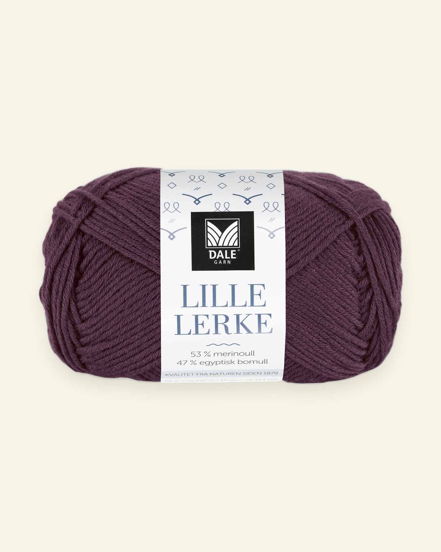 Dale Garn, merino/bomuldsgarn "Lille Lerke", aubergine 90000424_pack