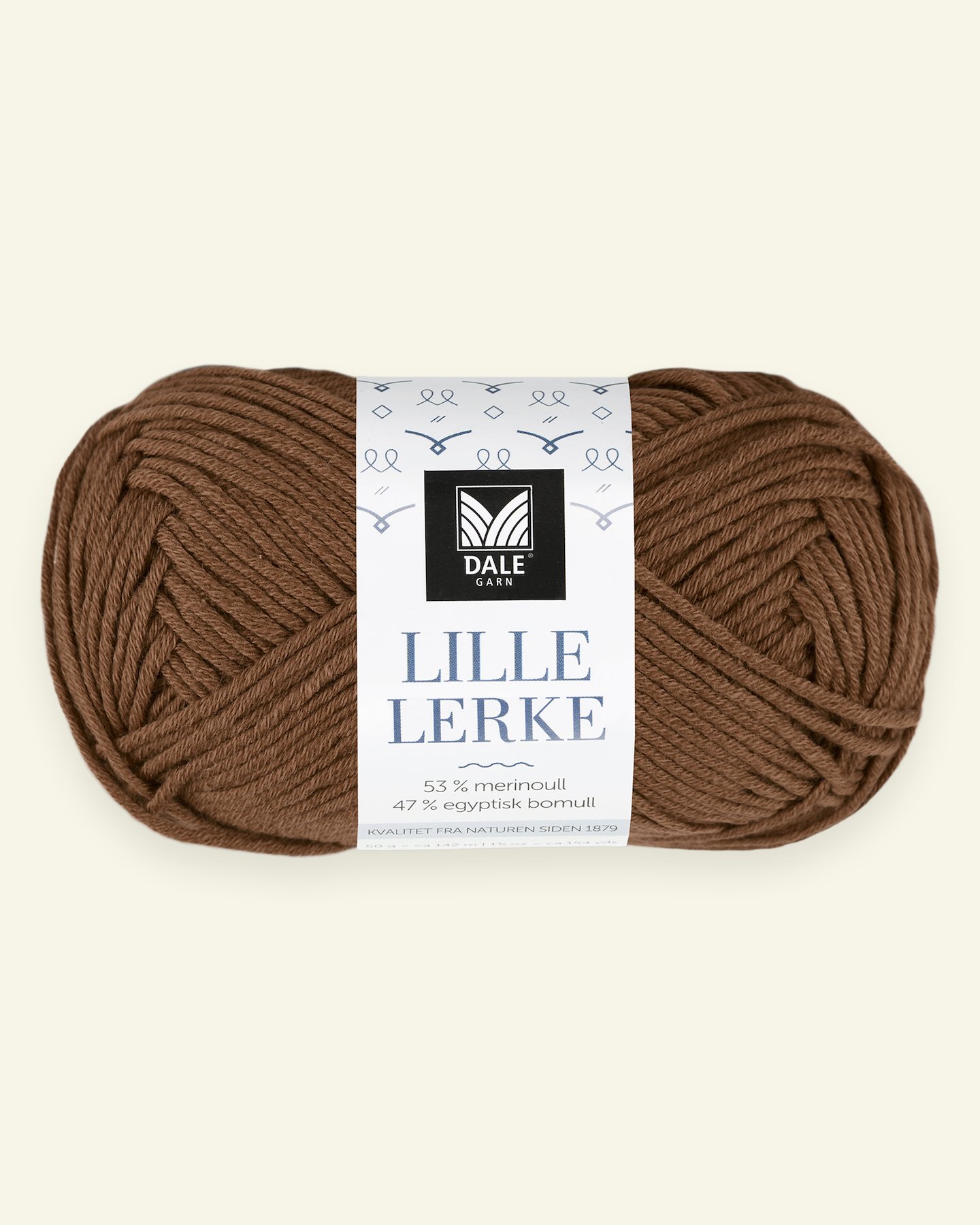 Dale Garn, merino/bomuldsgarn "Lille Lerke", brun (8158) 90000425_pack