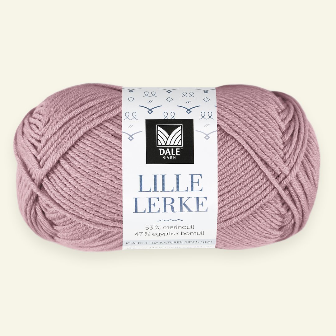 Se Dale Garn, merino/bomuldsgarn "Lille Lerke", gammel rosa (8123) hos Selfmade