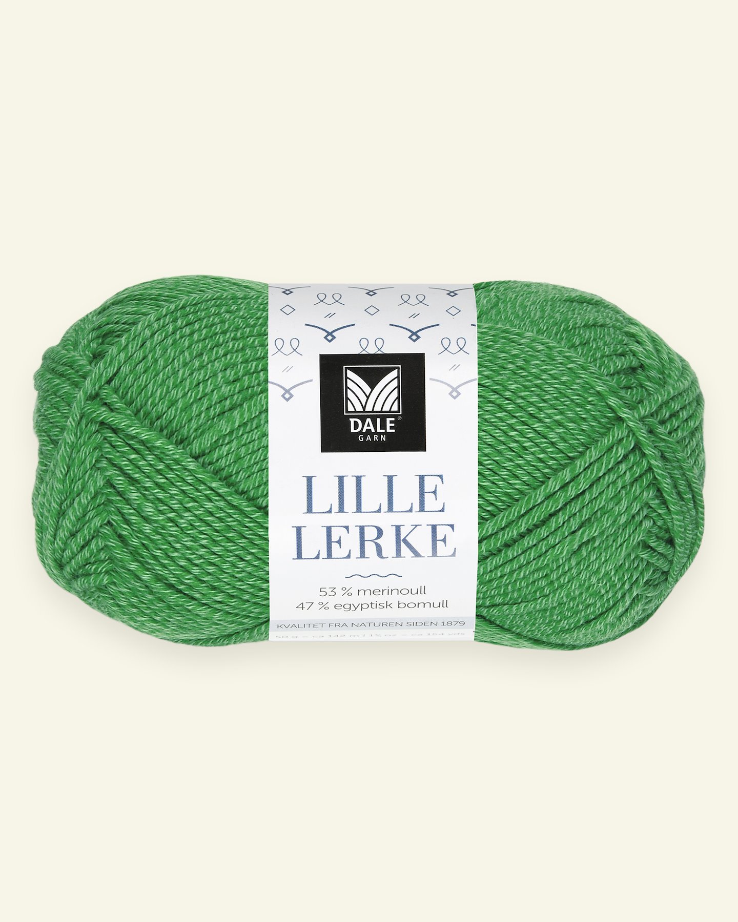 Dale Garn, merino/bomuldsgarn "Lille Lerke", grøn (8163) 90000430_pack