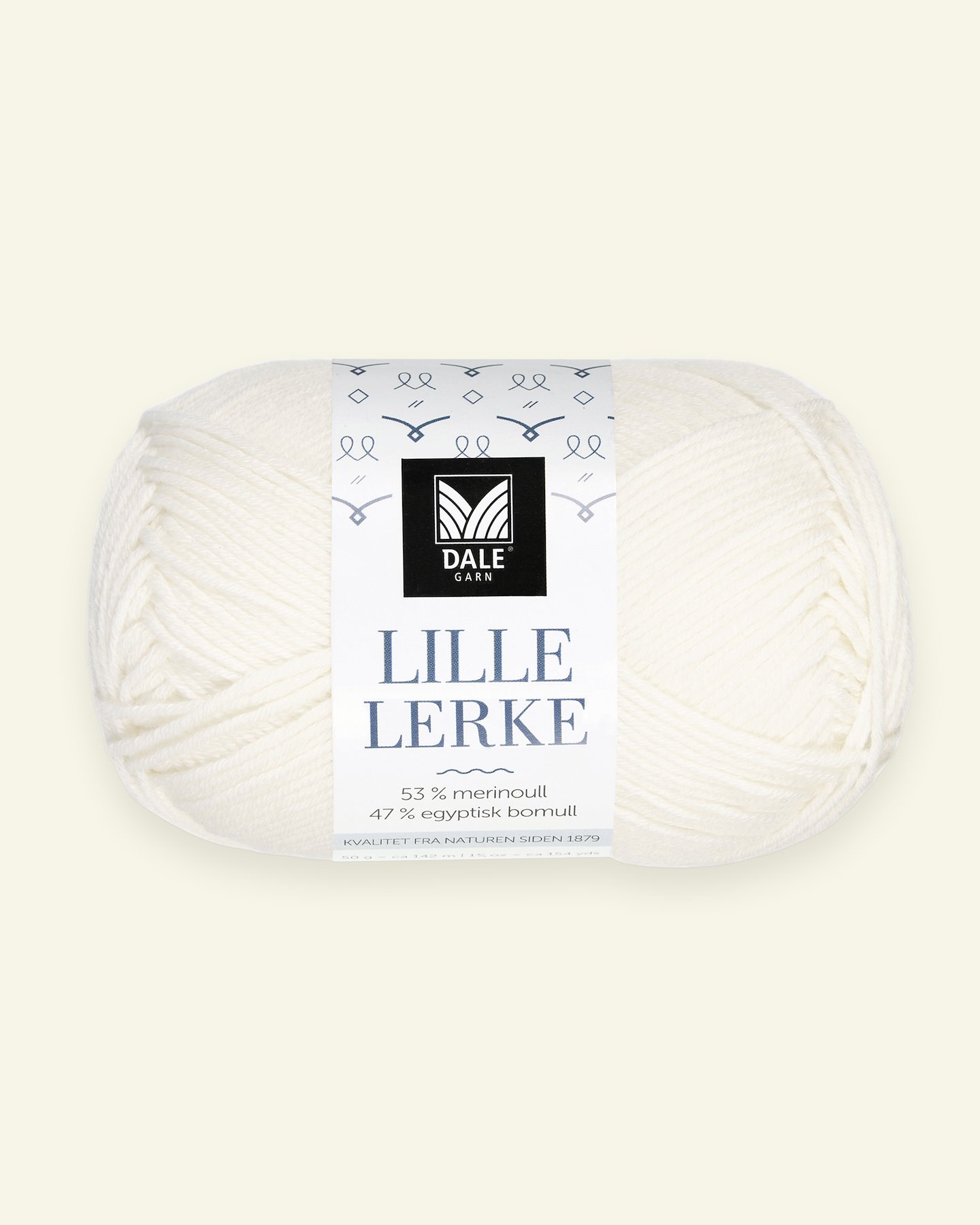 Dale Garn, merino/bomuldsgarn "Lille Lerke", hvid (0017) 90000400_pack