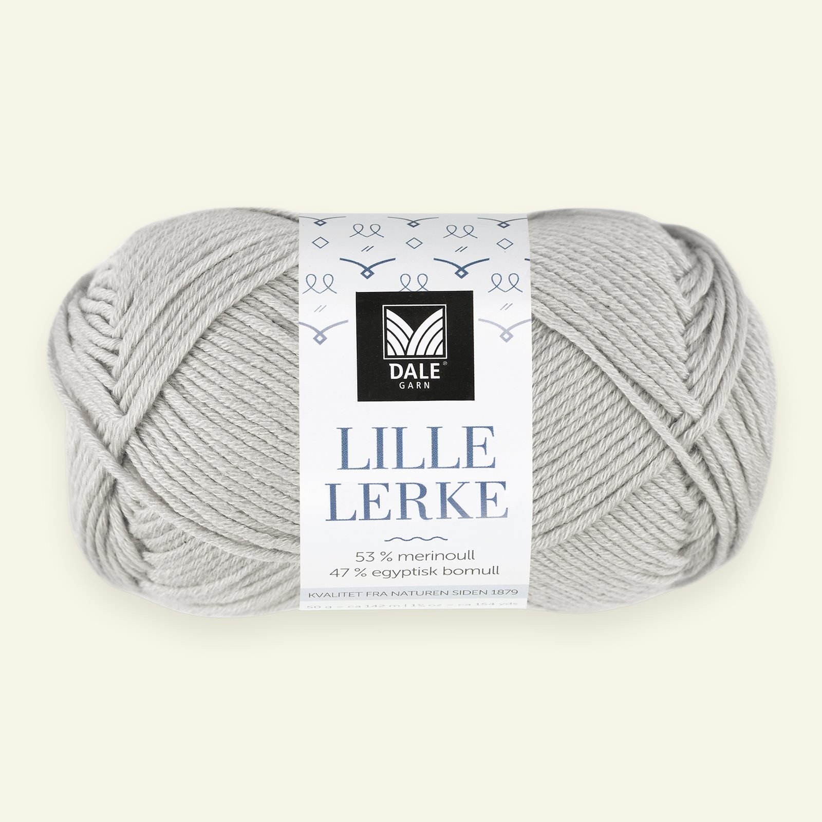 Dale Garn, merino/bomuldsgarn "Lille Lerke", lys grå (8167) 90000433_pack