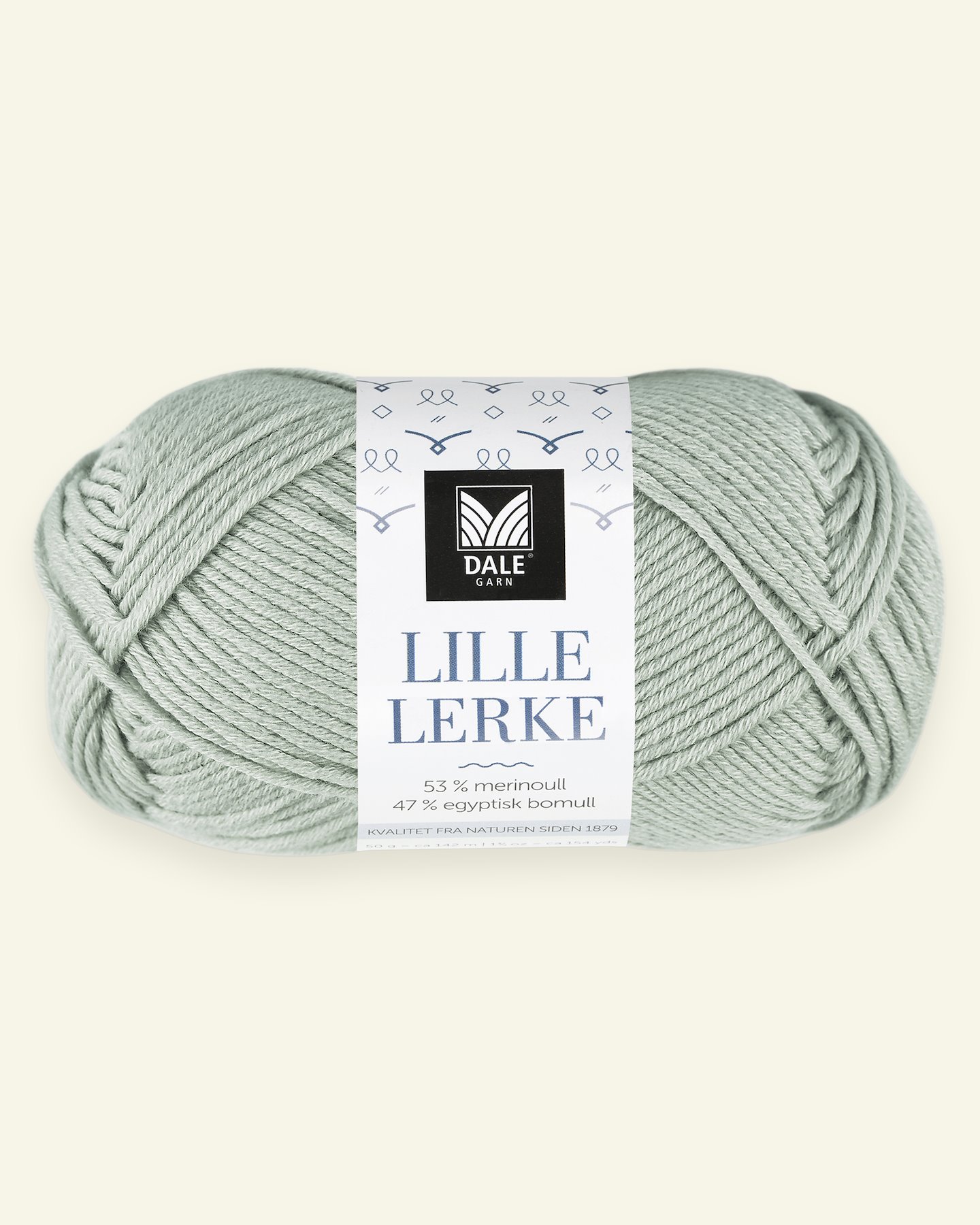 Dale Garn, merino/bomuldsgarn "Lille Lerke", lys jadegrøn (8137) 90000418_pack