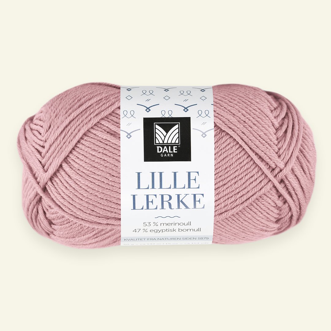 Se Dale Garn, merino/bomuldsgarn "Lille Lerke", rosa (8135) hos Selfmade