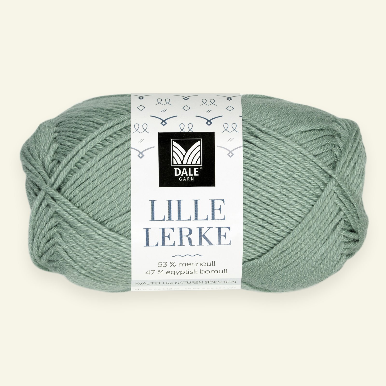 Dale Garn, merino/bomullsgarn "Lille Lerke", Jadegrønn (8101) 90000404_pack