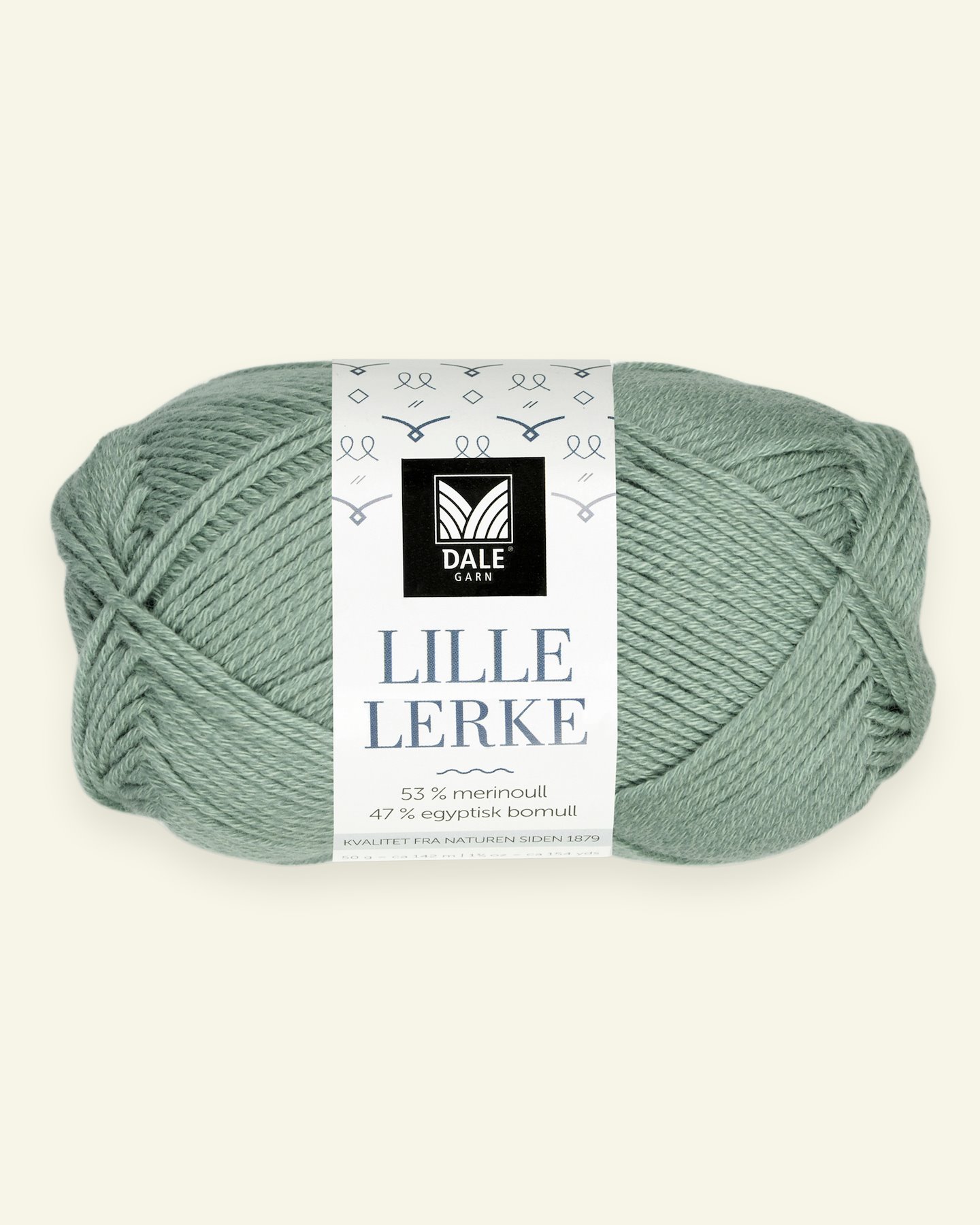 Dale Garn, merino/bomullsgarn "Lille Lerke", Jadegrønn (8101) 90000404_pack