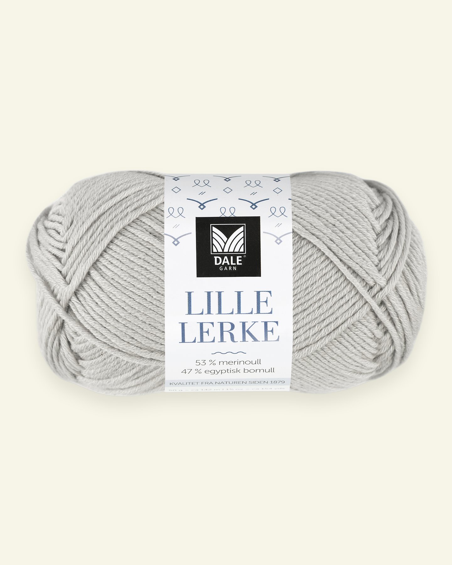 Dale Garn, merino/bomullsgarn "Lille Lerke", Lys grå (8167) 90000433_pack