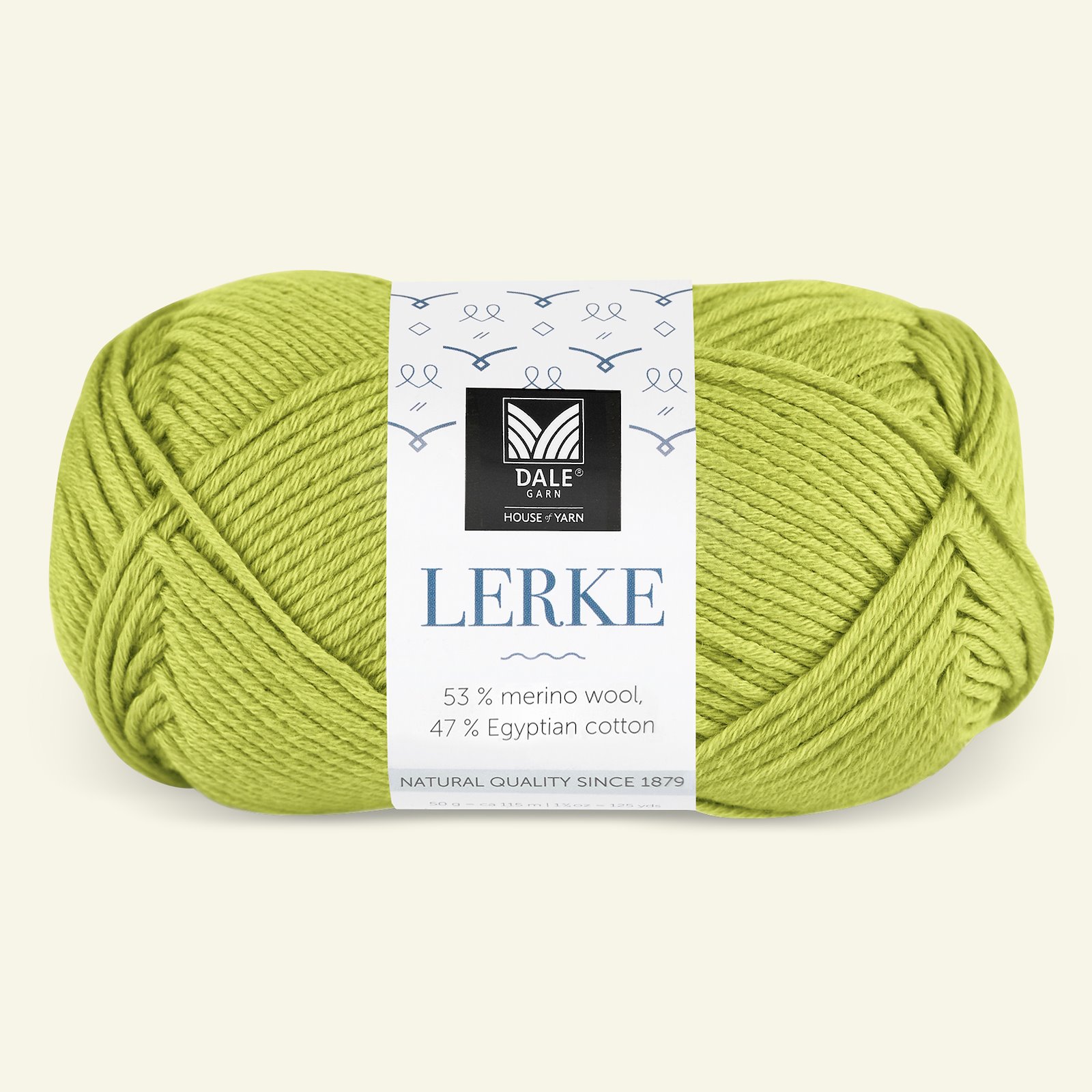 Dale Garn, merino/bomullsgarn "Lille Lerke", pæregrøn (8175) 90001214_pack
