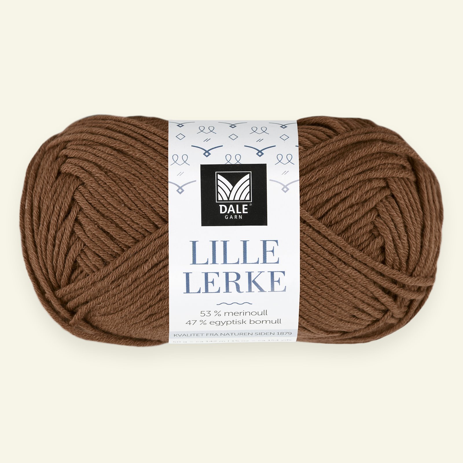 Dale Garn, merino/bomullsgarn "Lille Lerke", Sjokolade (8158) 90000425_pack