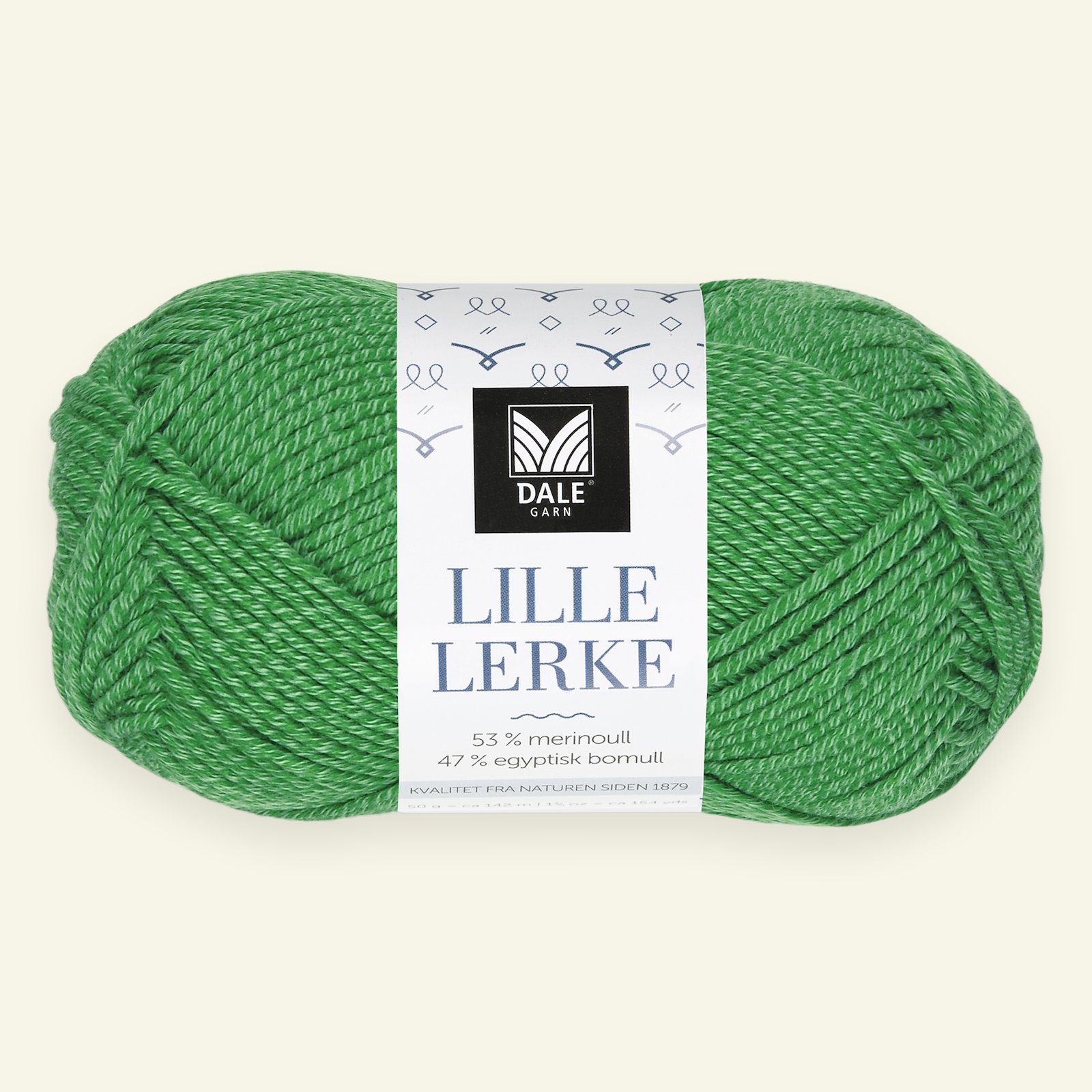 Dale Garn, merino/bomullsgarn "Lille Lerke", Skarp grønn (8163) 90000430_pack
