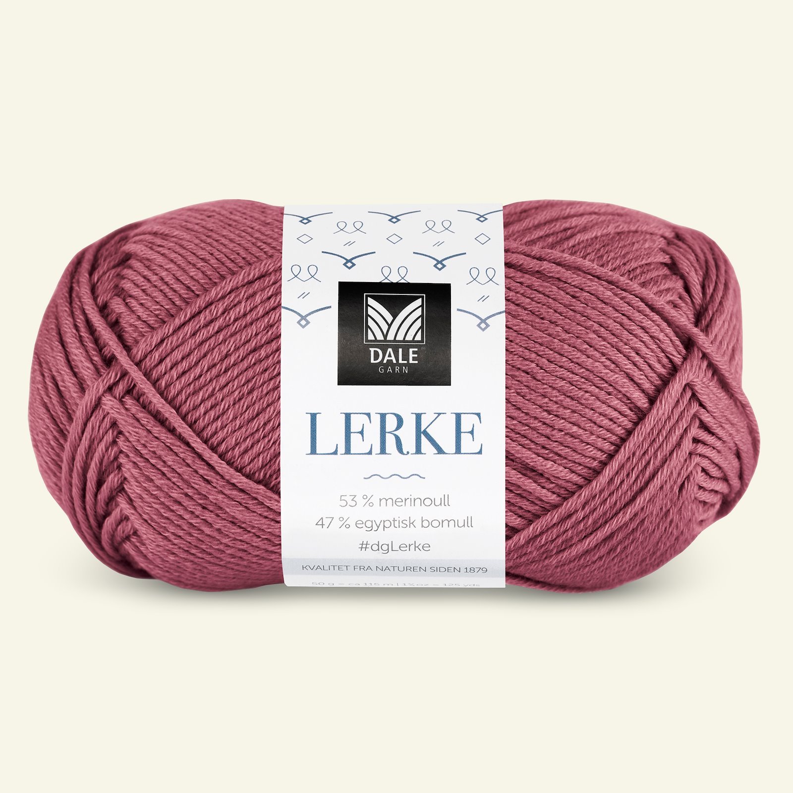 Dale Garn, merino cotton yarn "Lerke", dark old rose (8113) 90000848_pack