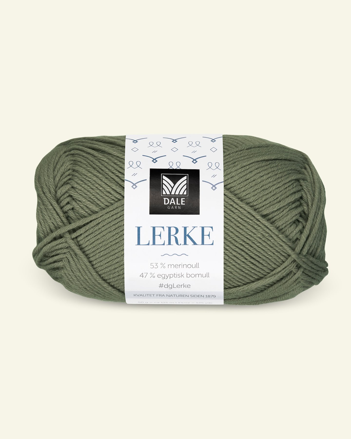 Dale Garn, merino cotton yarn "Lerke", dark olive (8118) 90000849_pack