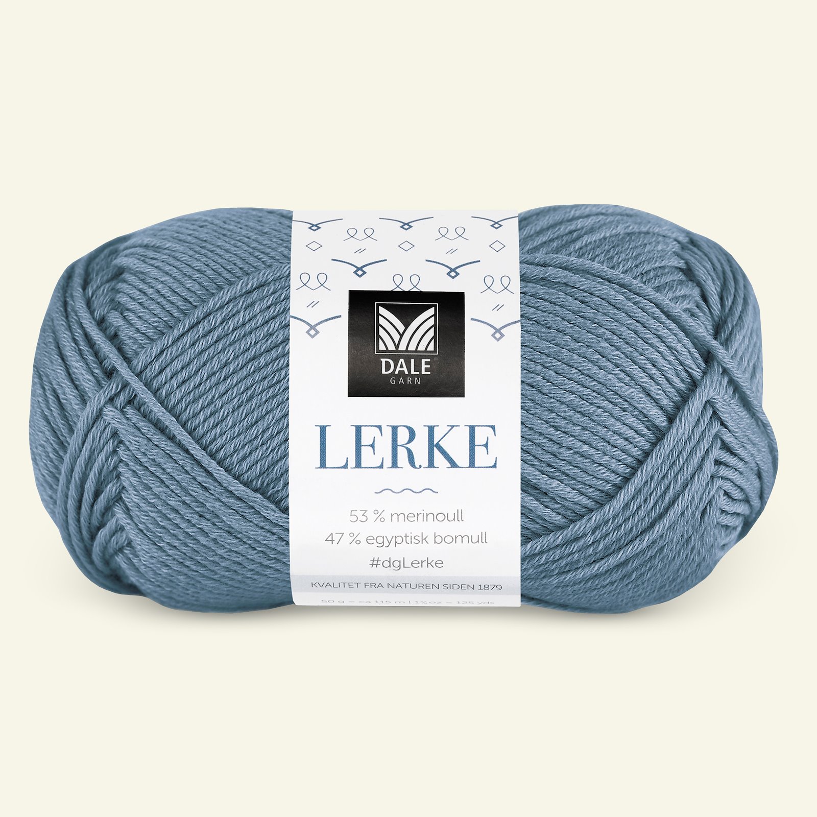 Dale Garn, merino cotton yarn "Lerke", dusty blue (8138) 90000853_pack