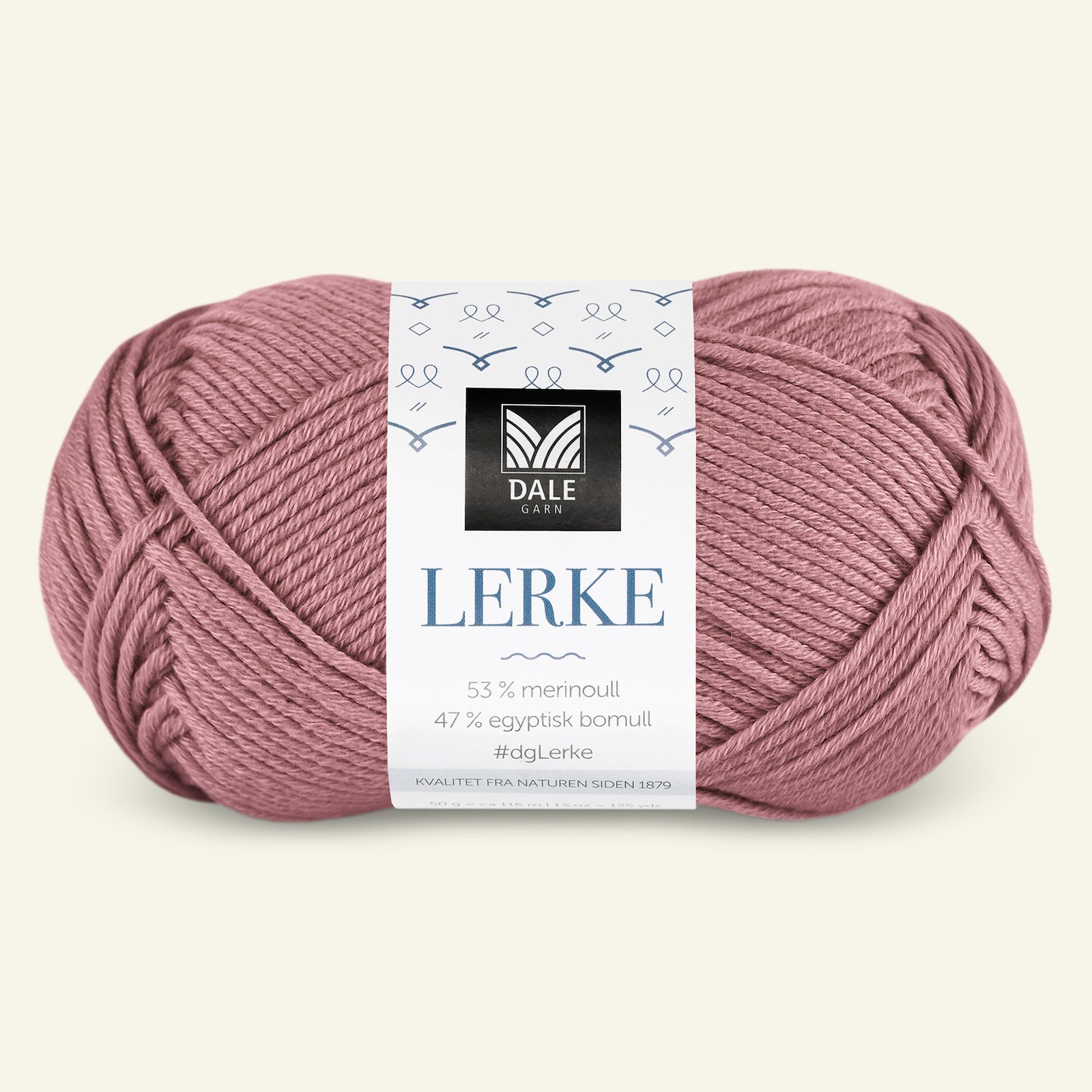 Dale Garn, merino cotton yarn "Lerke", dusty old rose (8104) 90000844_pack
