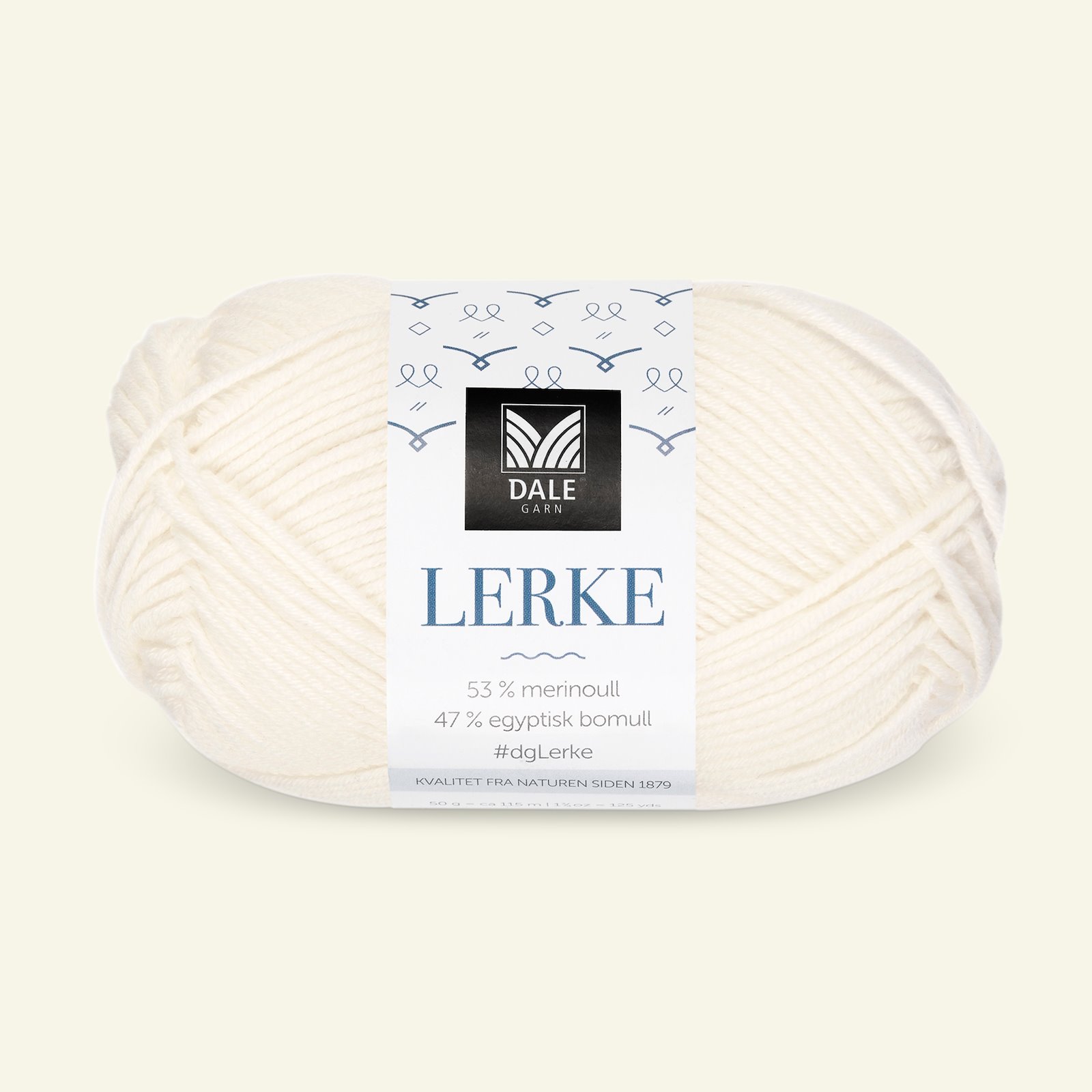 Dale Garn, merino cotton yarn "Lerke", halfbleached white (0017) 90000835_pack