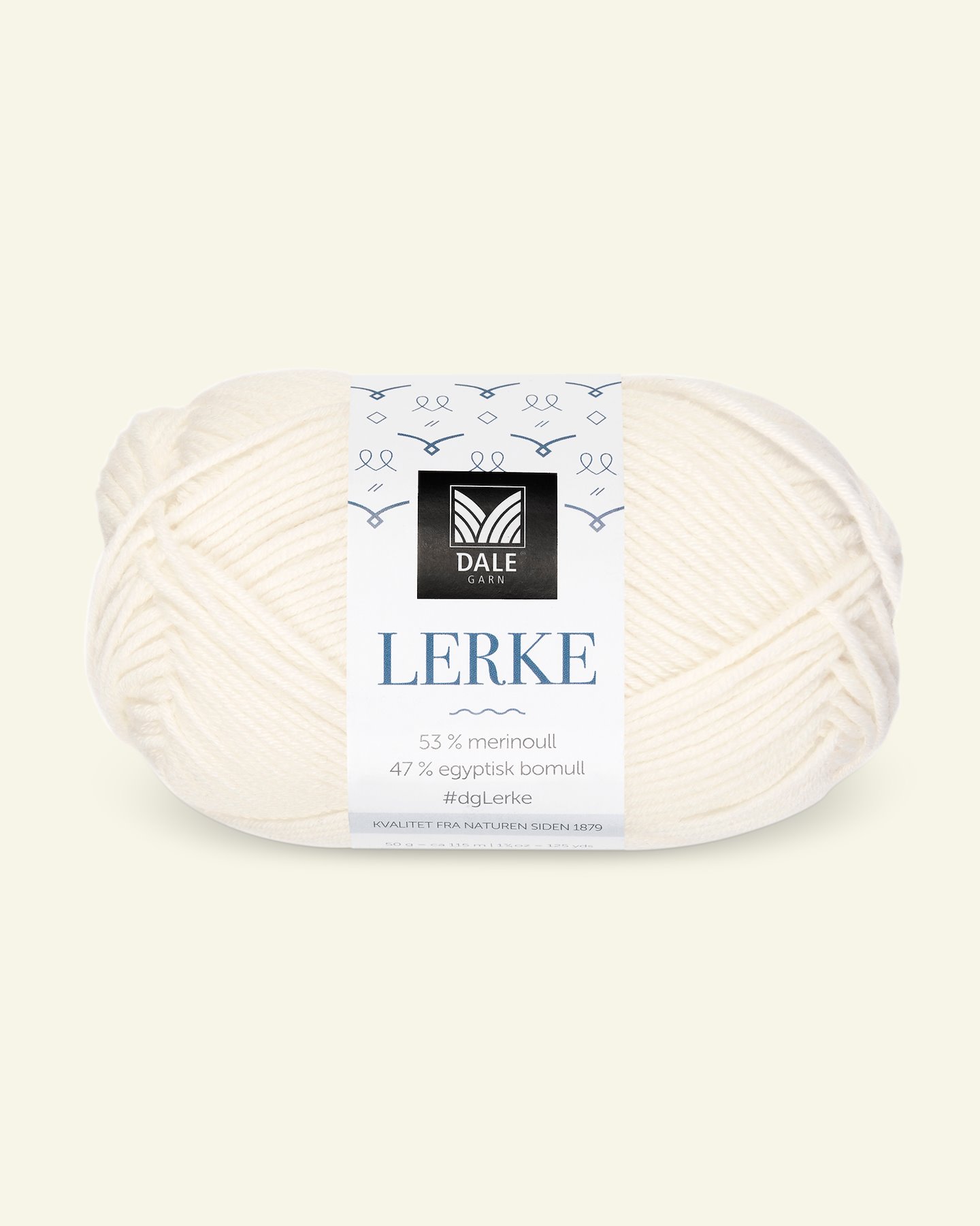 Dale Garn, merino cotton yarn "Lerke", halfbleached white (0017) 90000835_pack