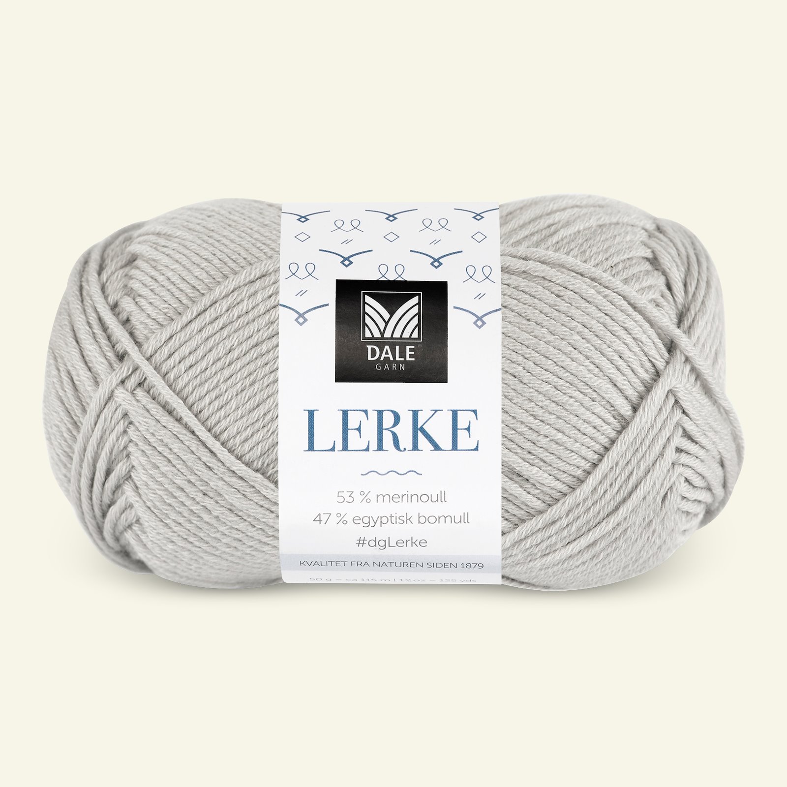 Dale Garn, merino cotton yarn "Lerke", light grey (8167) 90000866_pack