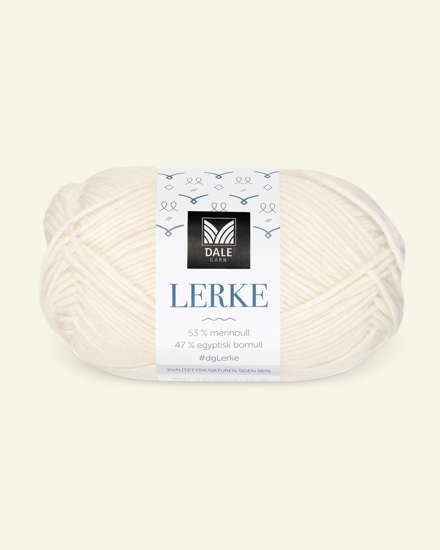 Dale Garn, merino cotton yarn "Lerke", unbleached white (0020) 90000836_pack