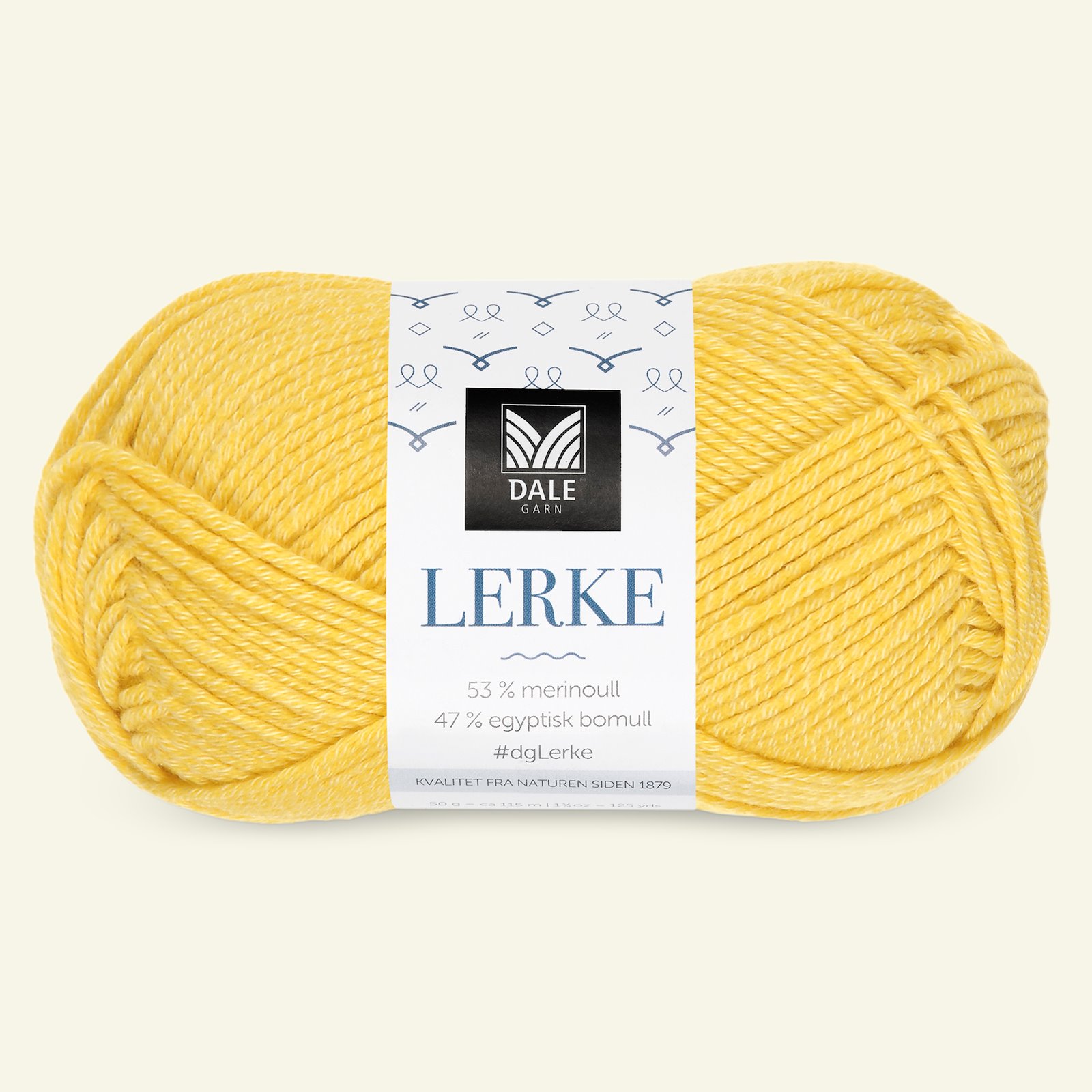 Dale Garn, merino cotton yarn "Lerke", yellow (8162) 90000862_pack