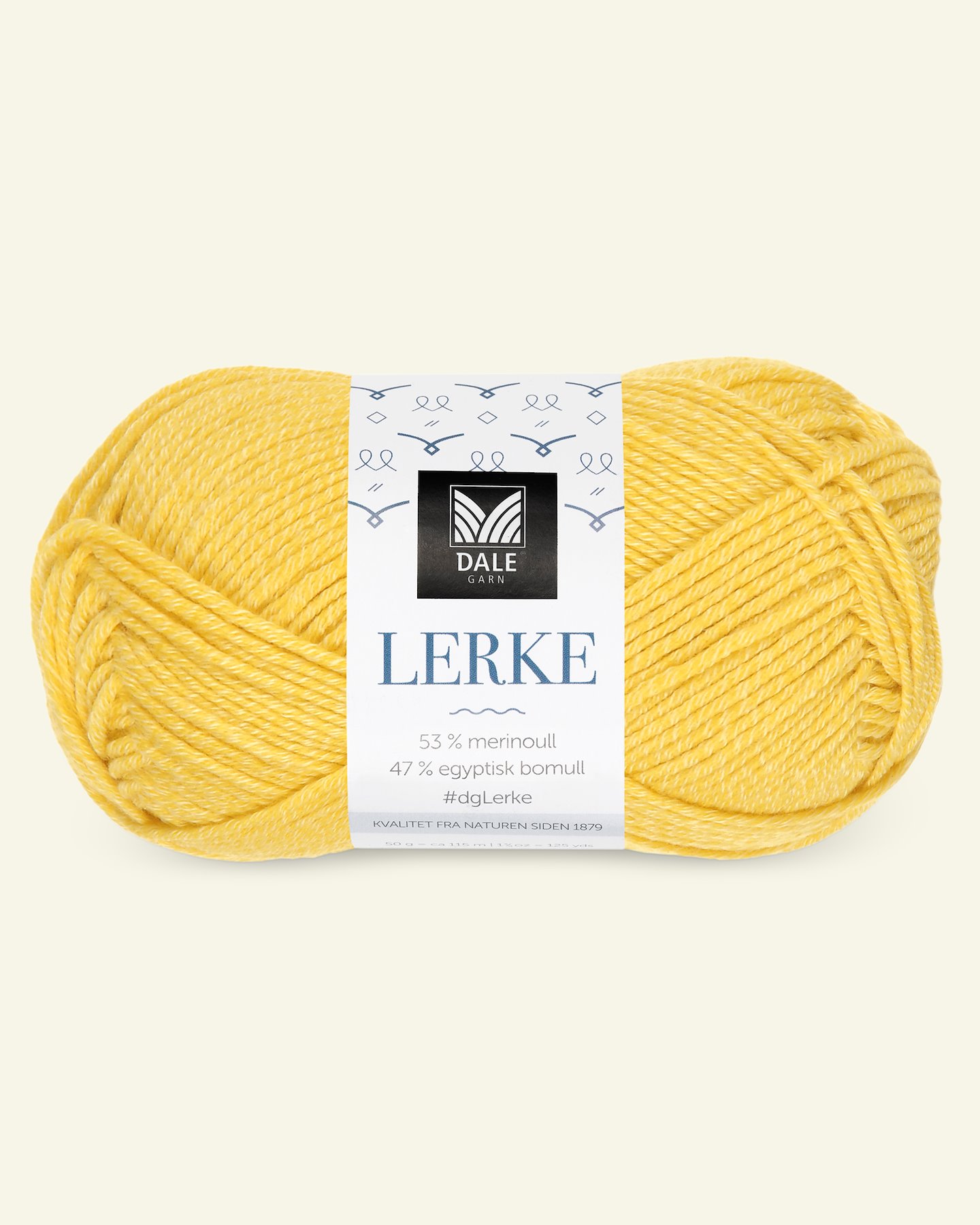 Dale Garn, merino cotton yarn "Lerke", yellow (8162) 90000862_pack