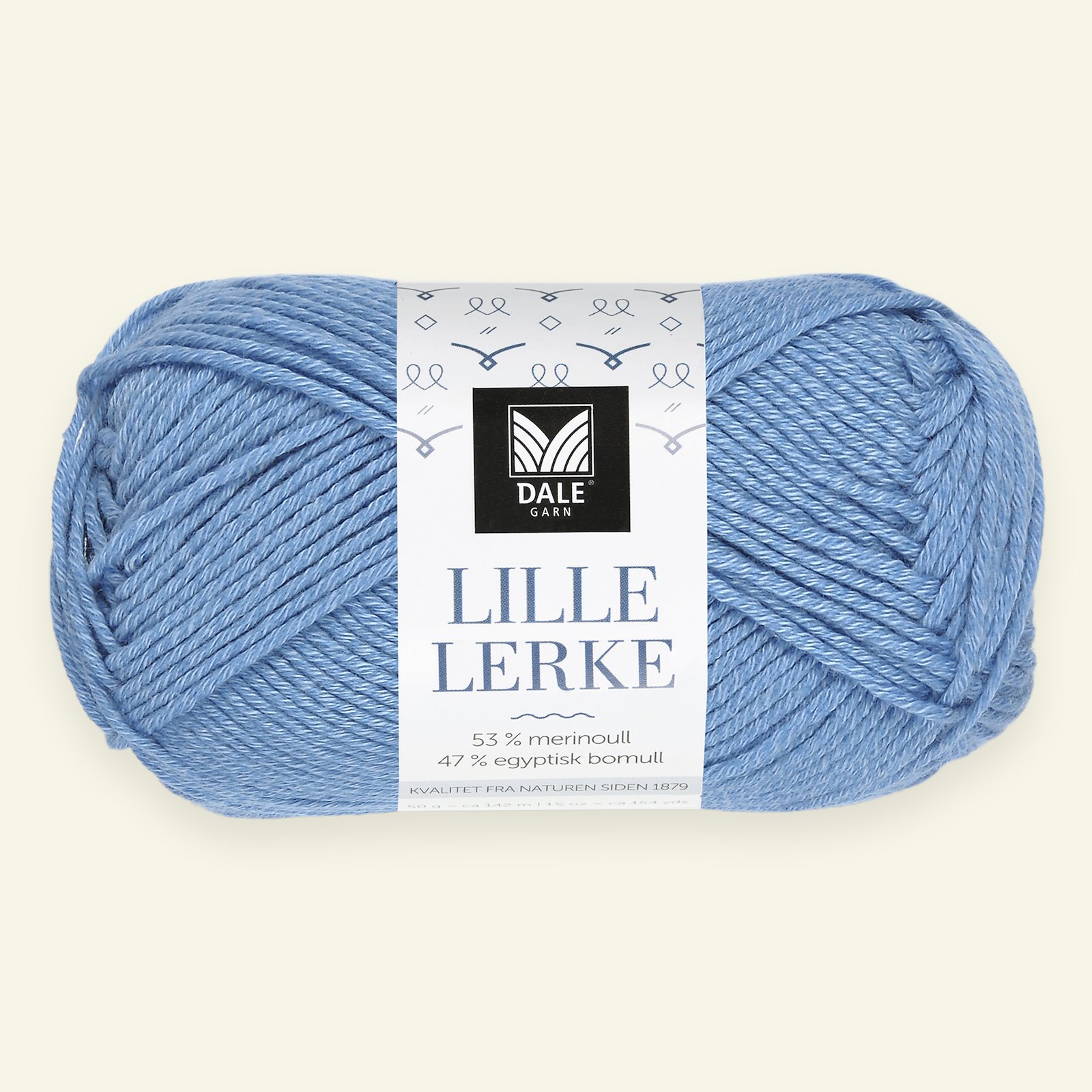 Dale Garn, merino/cotton yarn "Lille Lerke", blue (8160) 90000427_pack