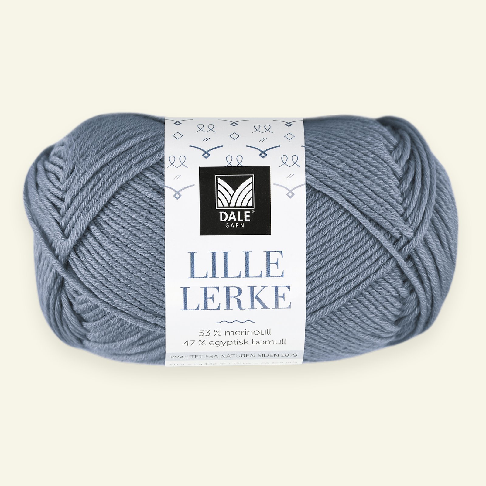 Dale Garn, merino/cotton yarn "Lille Lerke", light denim mel. (8149) 90000421_pack