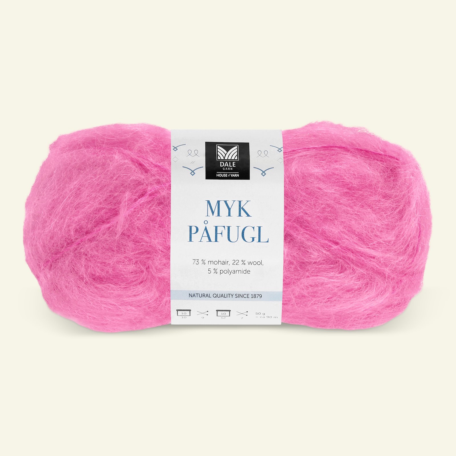 Dale Garn, Mohair/wolle "Myk Påfugl", fuchsia (7952) 90001225_pack