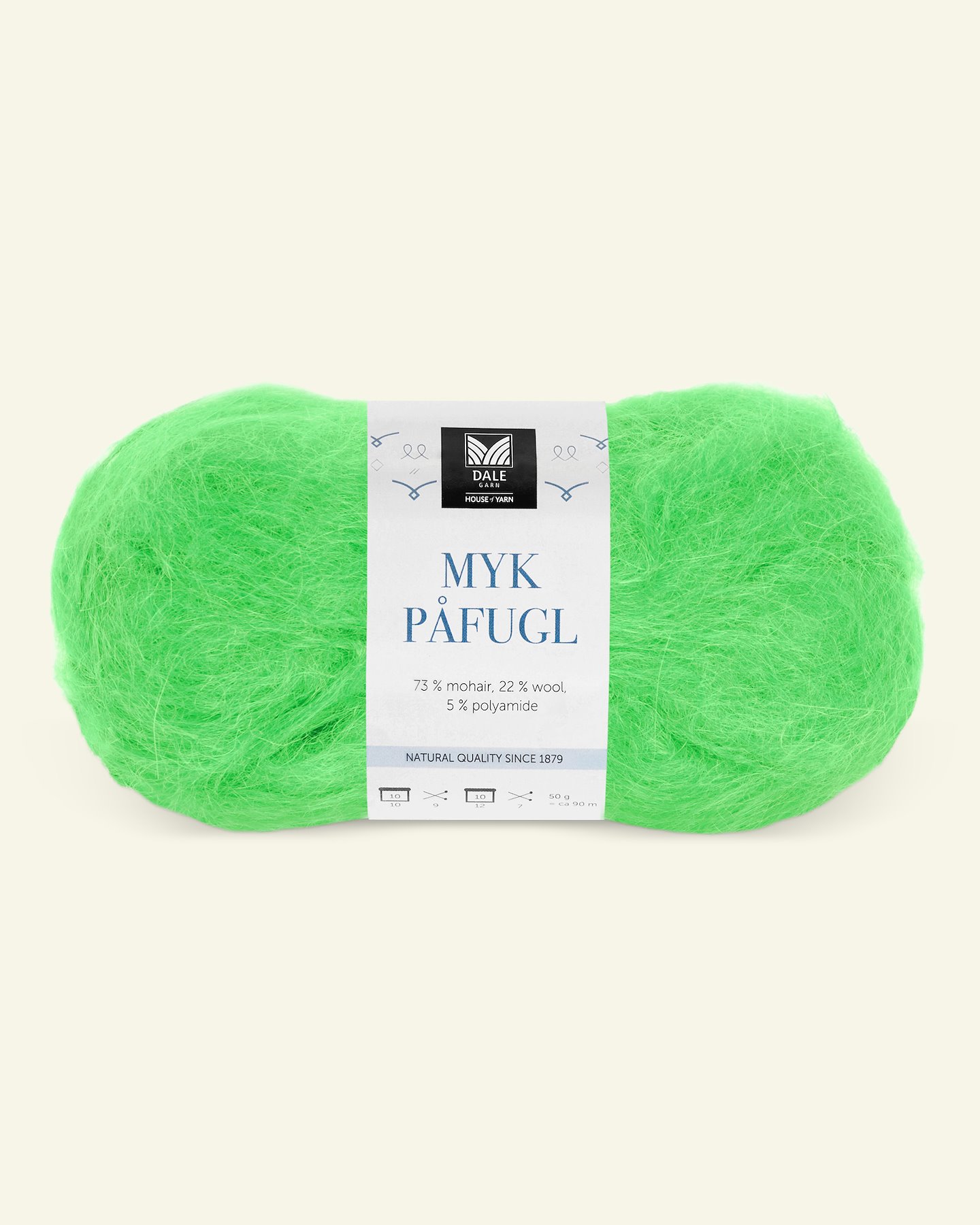 Dale Garn, Mohair/Wolle "Myk Påfugl", neon green (7958) 90001231_pack