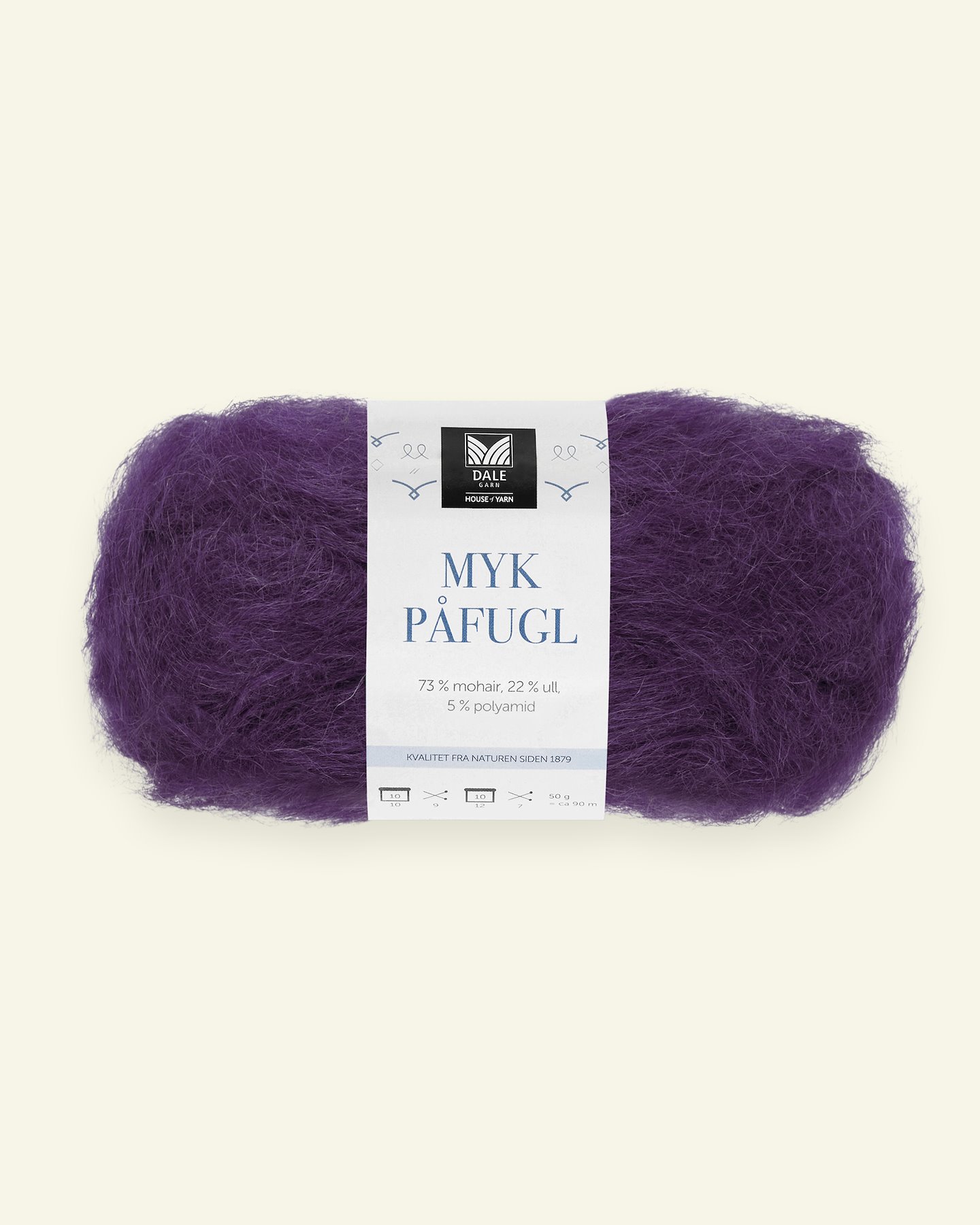 Dale Garn, mohair/wool yarn "Myk Påfugl", aubergine 90000245_pack