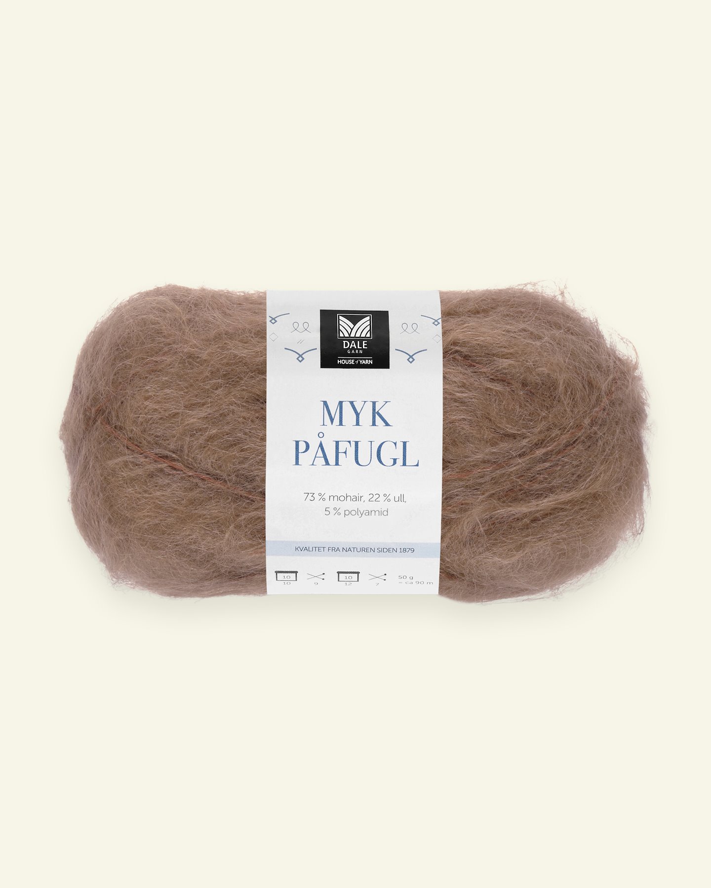 Dale Garn, mohair/wool yarn "Myk Påfugl", camel 90000270_pack