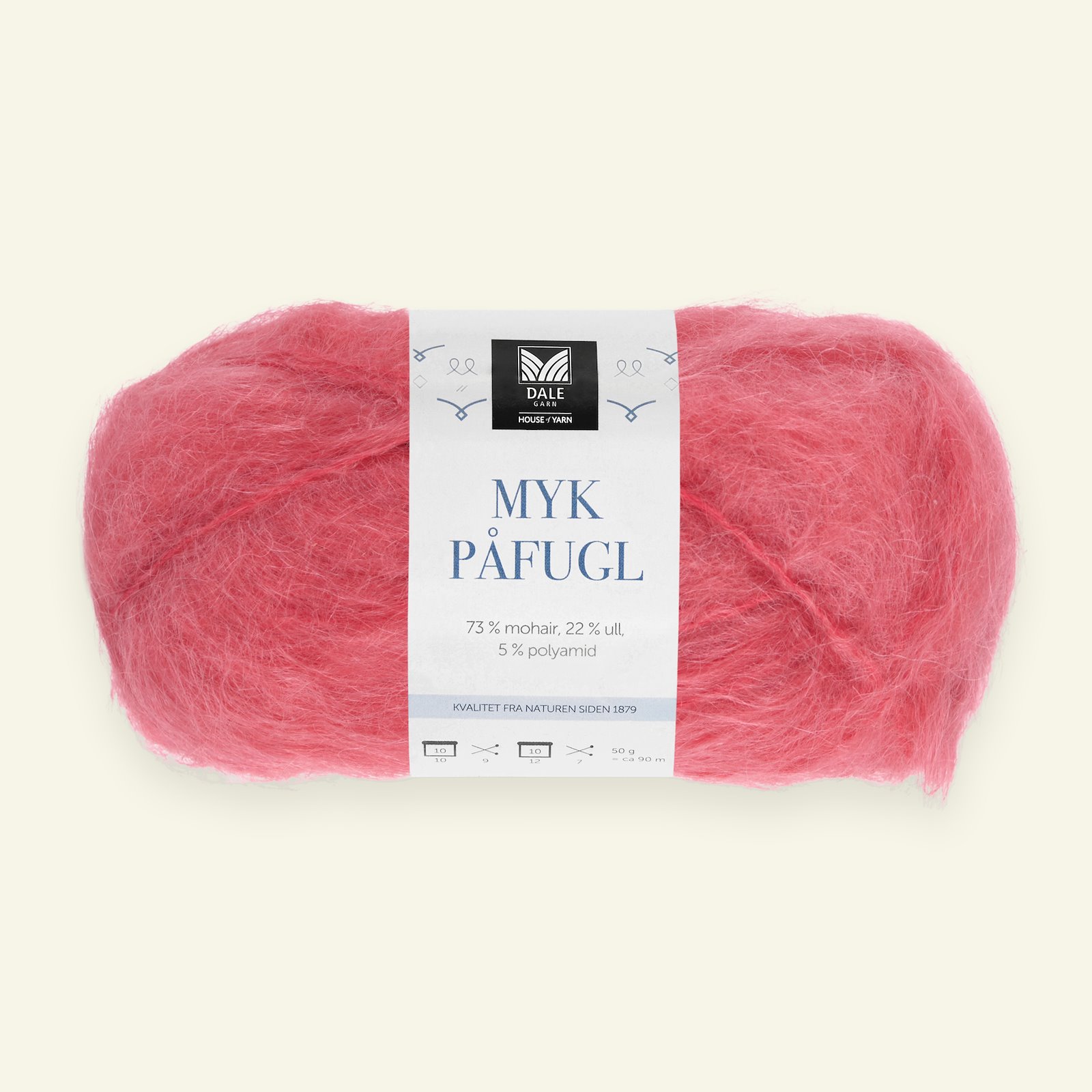 revolution flyde over excitation Dale Garn, mohair/wool yarn "Myk Påfugl", coral | Selfmade® /Stoff&Stil